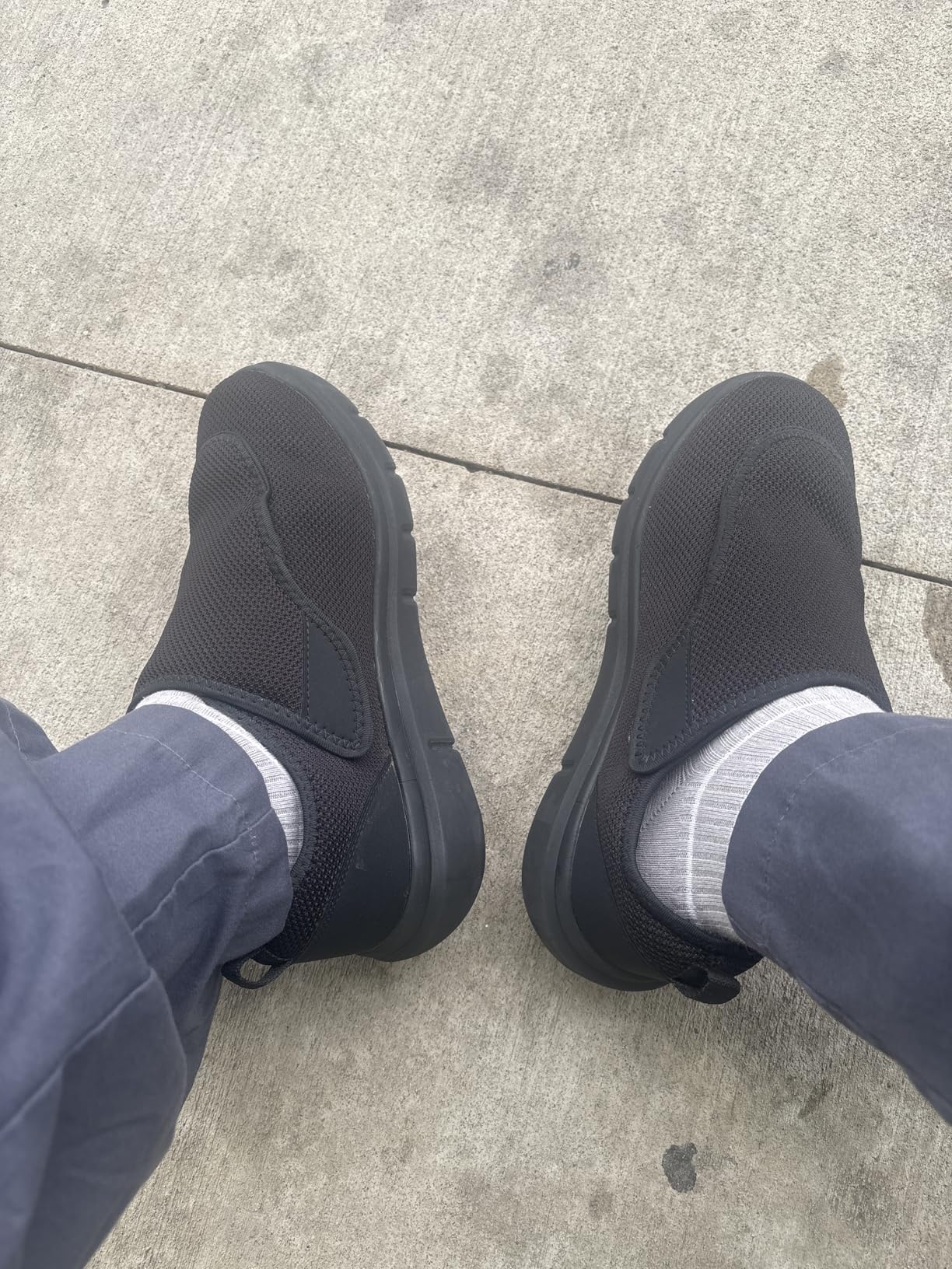 EasyTop Wings Diabetic Shoes for Men Extra Wide Slip-on Walking Shoes for Swollen Feet customer photo 1