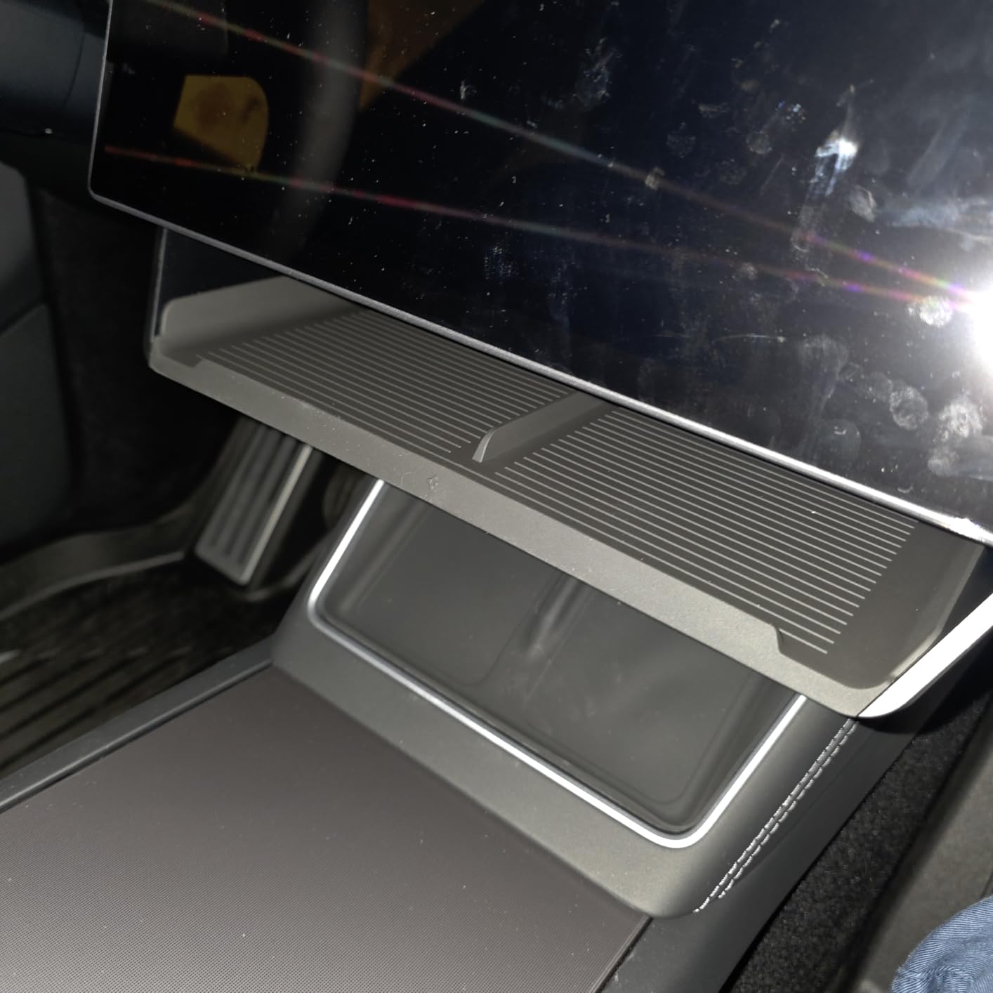 Spigen Under Screen Storage Organizer for Tesla Model Y Juniper, 3 Highland | Only Standard, Premium & Performance (2026/2025) | For Tesla Model YL - Black customer photo 1