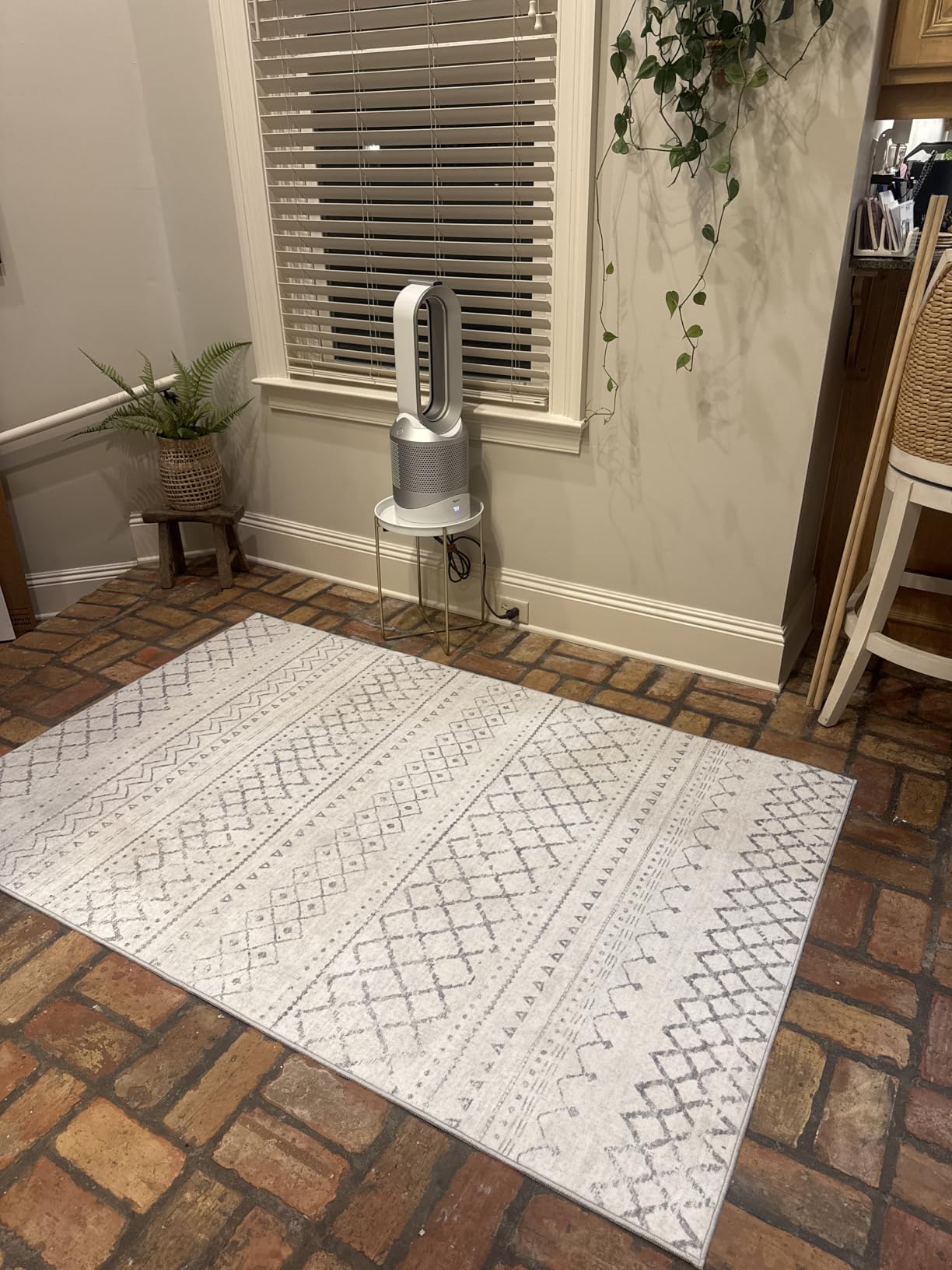 Area Rug Living Room Rugs 8x10 - Large Soft Boho Geometric Rug, Non-Slip Foldable Washable Rugs Non Shedding Modern Indoor Floor Carpet for Living Room Bedroom Office Dining Room (Brown Green, 8'x10') customer photo 2