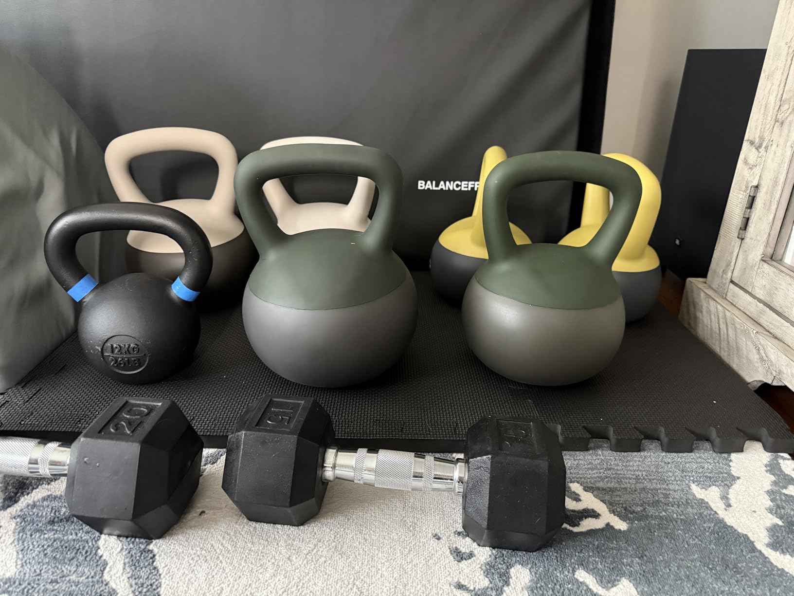 YOTTOY Soft Kettlebell, Set for Strength Training Kettlebells & Home Workouts, Soft-Sided Cushioned Base customer photo 2