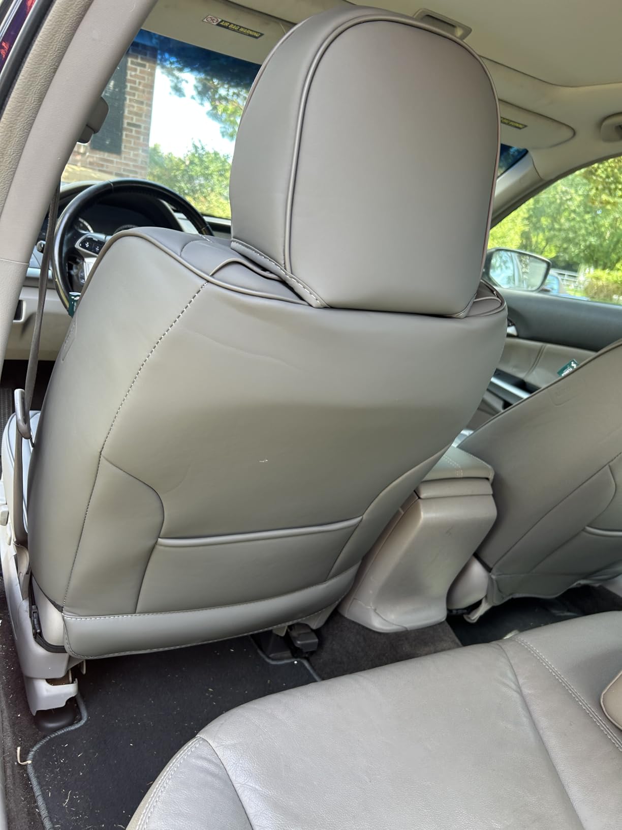 FLORICH Premium Leather Car Seat Covers, 2 Front Set (Brown) customer photo 1