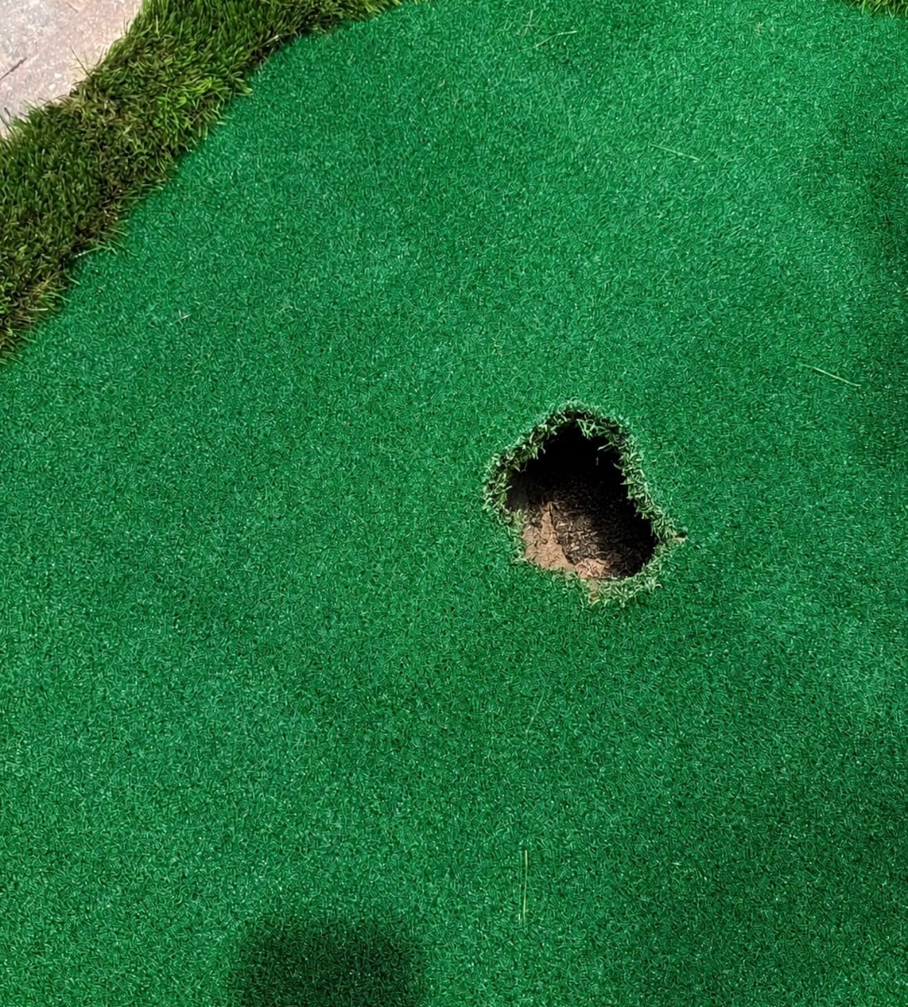 Golf Putting Green Indoor Outdoor Practice Putting Mat 5x10ft | Professional Training Mat with 3 Flags 1 Movable Cup 3 Slope Pad Portable Turf Putting Game For Home Backyard customer photo 1
