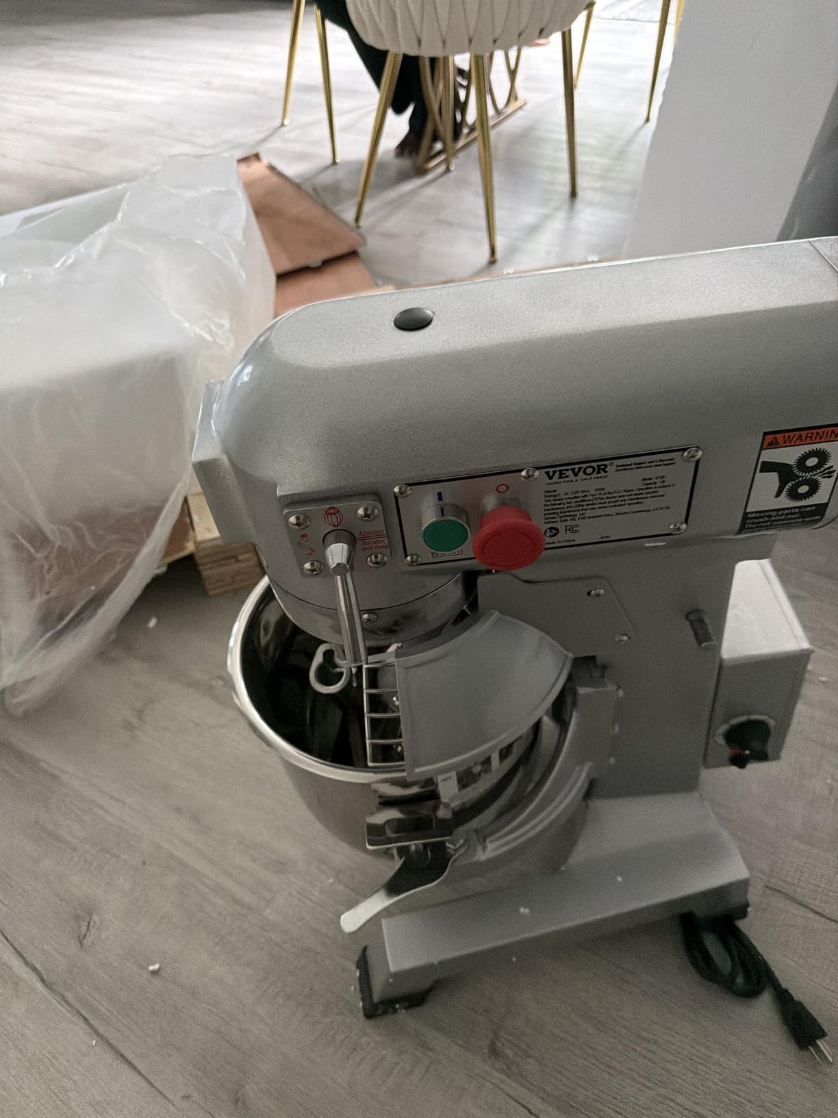 VEVOR 15Qt Commercial Food Mixer Timing Function 500W Commercial Mixer | for Bakery Pizzeria Restaurant Kitchen, Stainless Steel Bowl Heavy Duty Stand Mixers with 3 Speeds, Dough Hooks Whisk Beater customer photo 2
