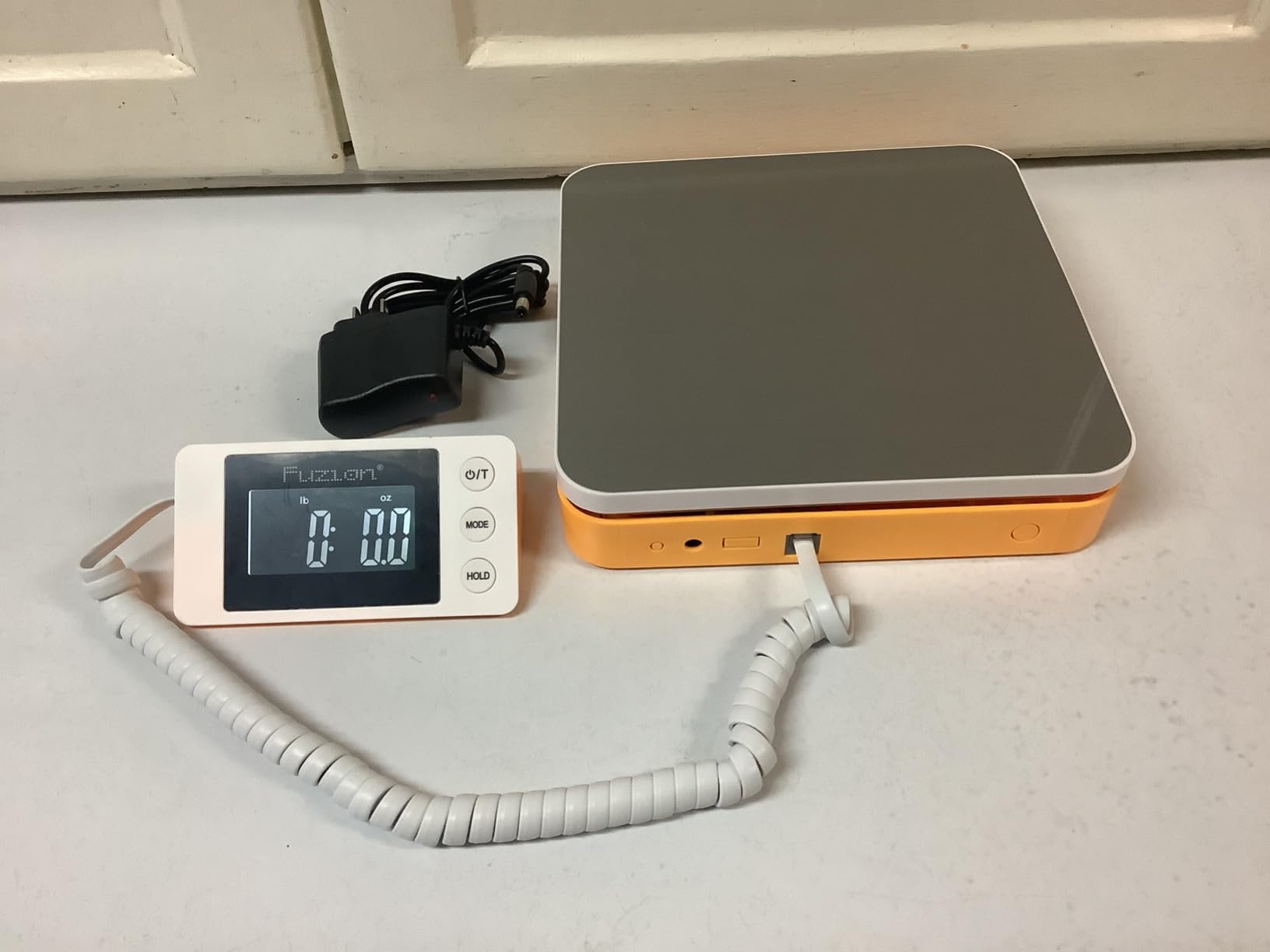 Fuzion Shipping Scale - Digital Postal Scale | 110LB x 0.1oz, Large LCD Display, 5 Units, Dual Power Supply (Batteries & Adapter), Scale for Packages, Postage customer photo 2