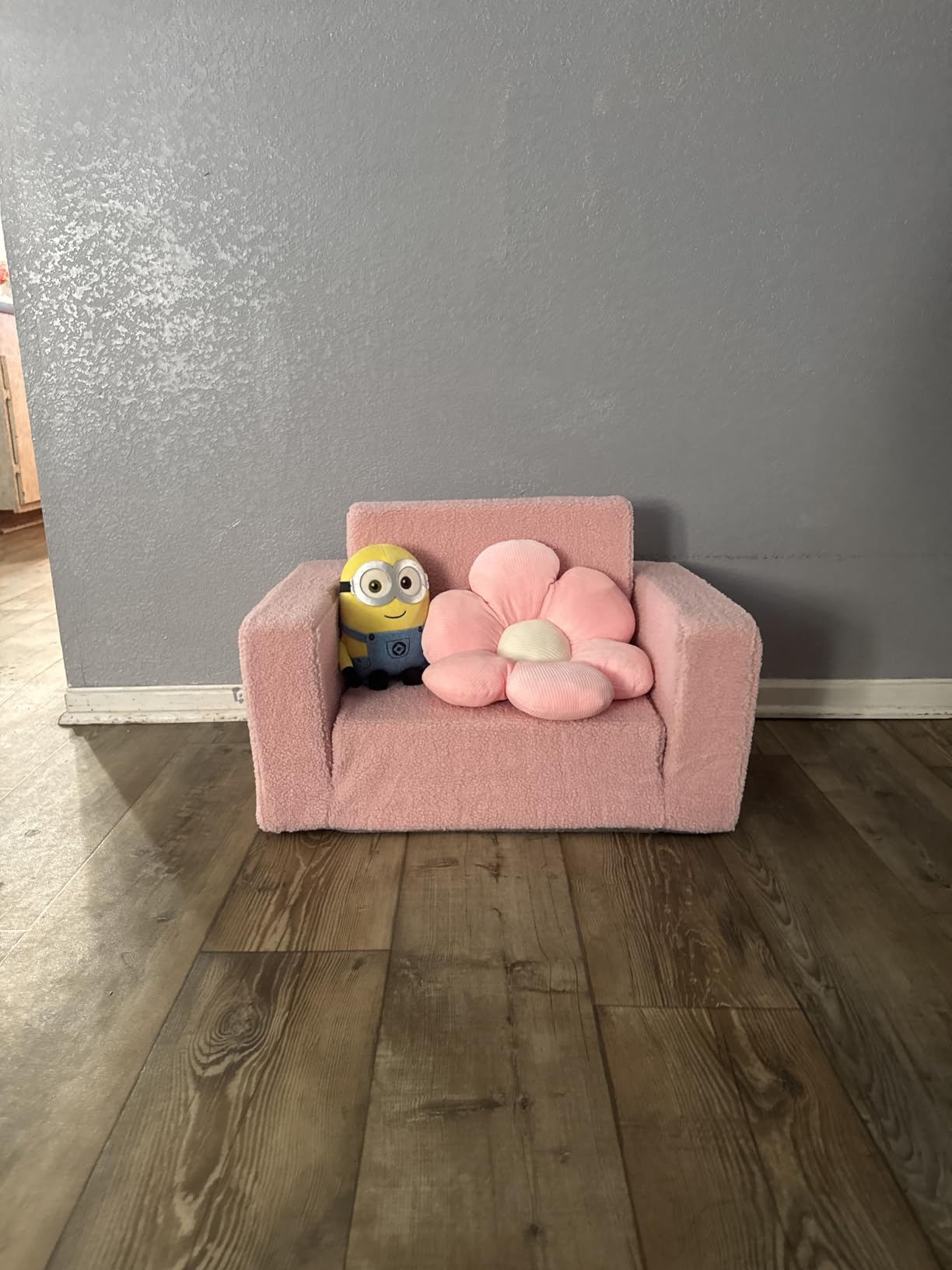 Tiita 2-in-1 Kids Sofa, Convertible Children Couch to Lounger, Flip Out Kids Chair, Flower customer photo 2