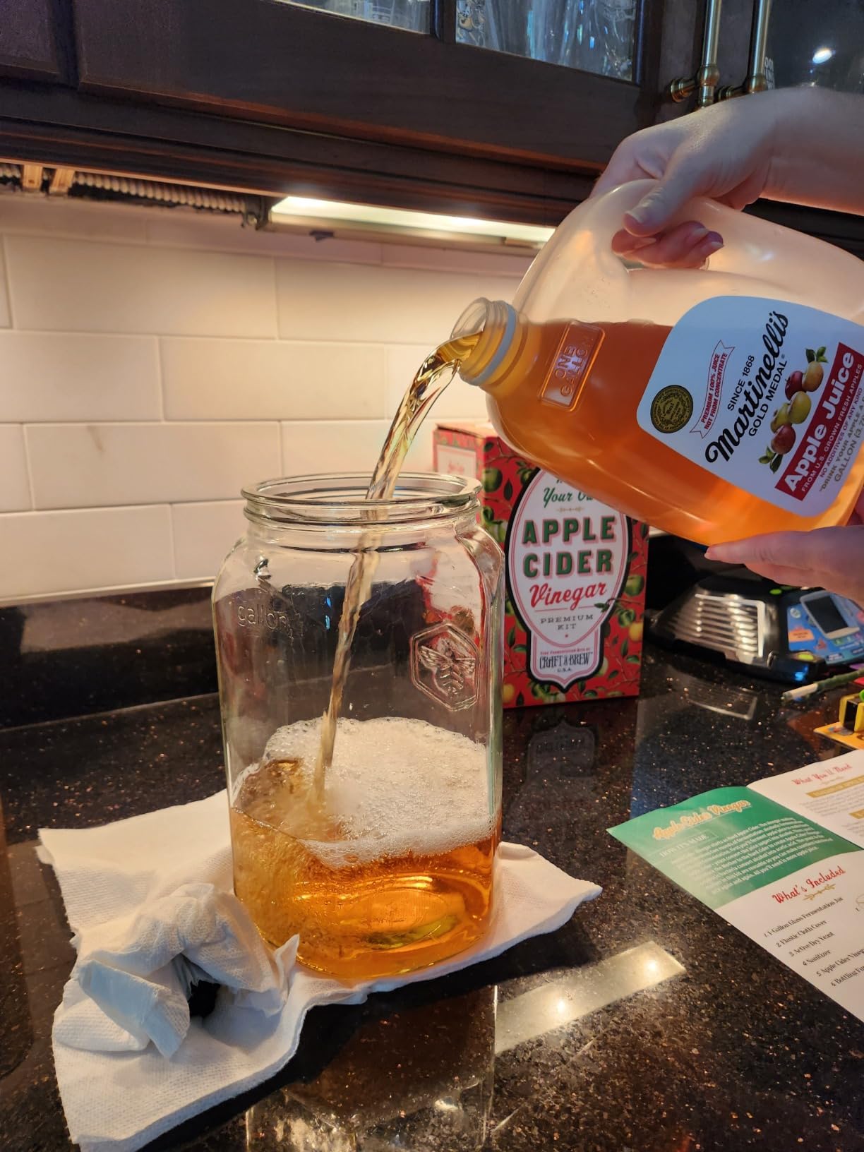 Craft A Brew - Apple Cider Vinegar Kit - With Apple Cider Vinegar Mother - Ingredients for Home Fermentation - Vinegar Making Supplies - Yields 1 Gallon customer photo 1