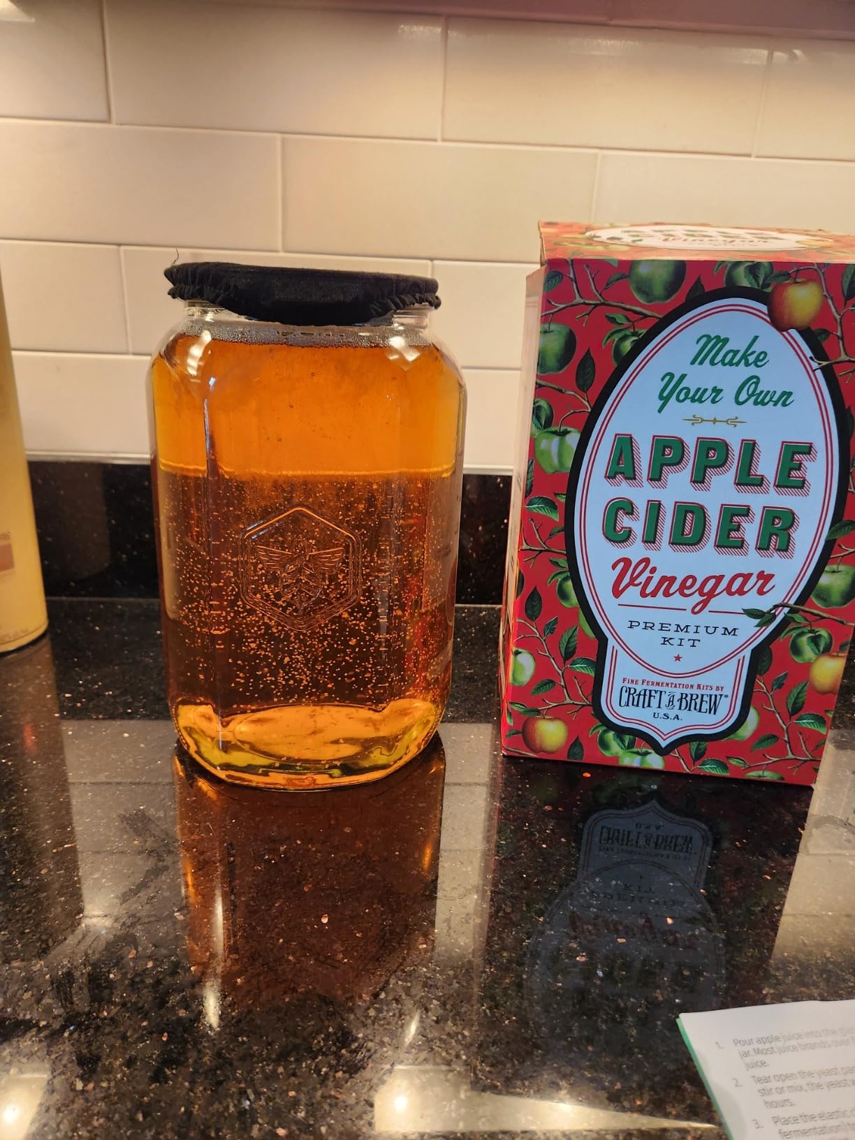 Craft A Brew - Apple Cider Vinegar Kit - With Apple Cider Vinegar Mother - Ingredients for Home Fermentation - Vinegar Making Supplies - Yields 1 Gallon customer photo 2