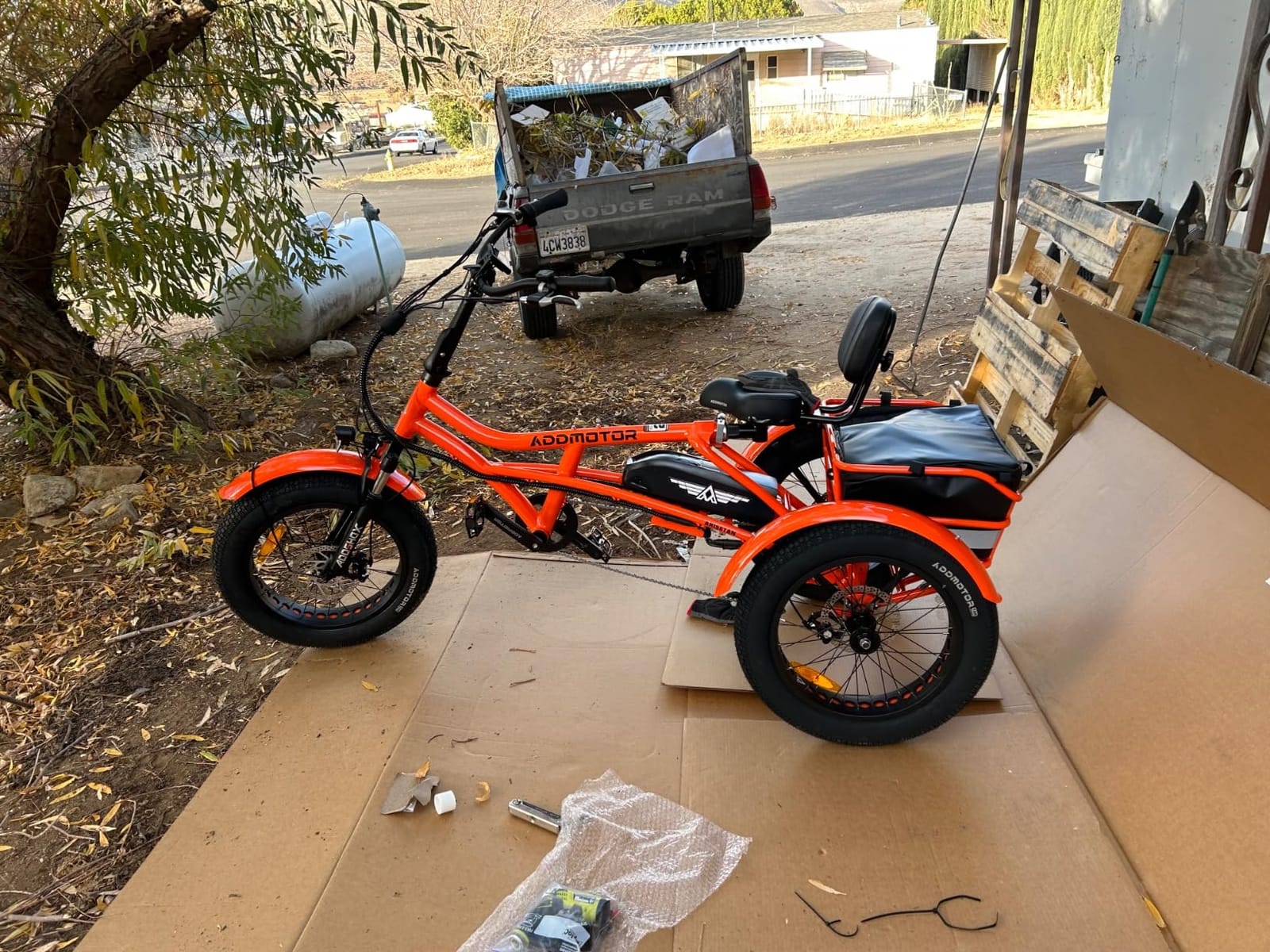 ADDMOTOR ARISETAN M-360 Electric Tricycle for Adults, UL2849 3 Wheel Electric Bicycle, 750W 85Mi 48V 20Ah 380LBS 20'' Semi-Recumbent E-Trike, Parking Brake, Differential customer photo 2