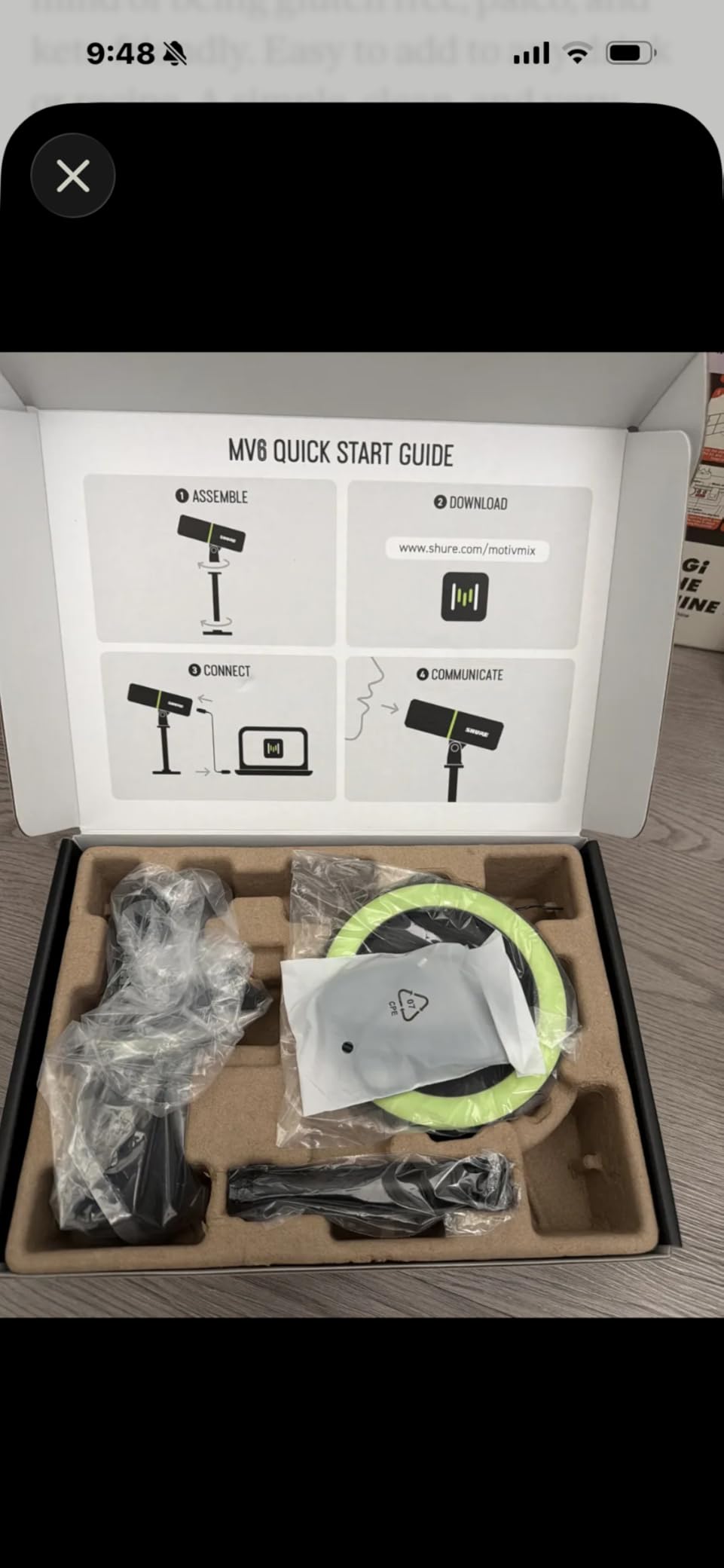 Shure MV6 USB Gaming Microphone for Streaming & Recording | Dynamic USB PC mic with desktop stand, noise cancellation, tap-to-mute and 3.5mm headphone monitoring for gaming customer photo 2