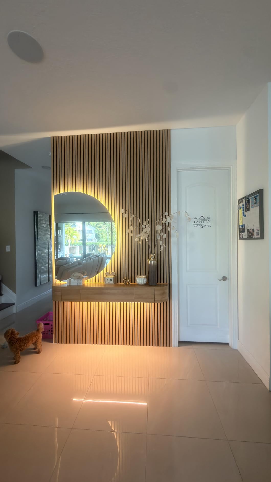 Yuzzy Wood Panels for Wall - 9 Feet Dark Walnut Wood Slat Acoustic Panels 4 PCS - Modern Sound Absorbing Wall Panels for Interior Wall Decor customer photo 2