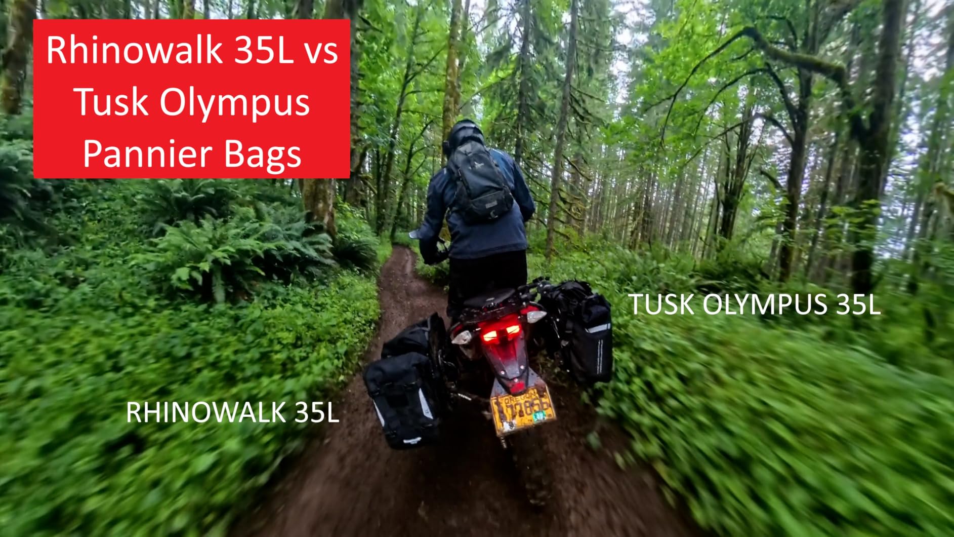Rhinowalk Motorcycle Saddlebag 35L Waterproof, Quick Release Motorbike Side Bag, Universal Fit Motorcycle Side Bag (1-Piece) customer photo 1