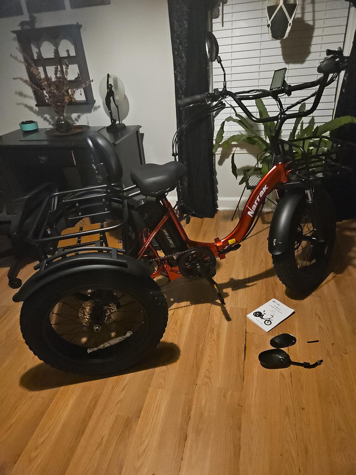 NARRAK Electric Tricycle for Adults, 750W, 48V13Ah, 20