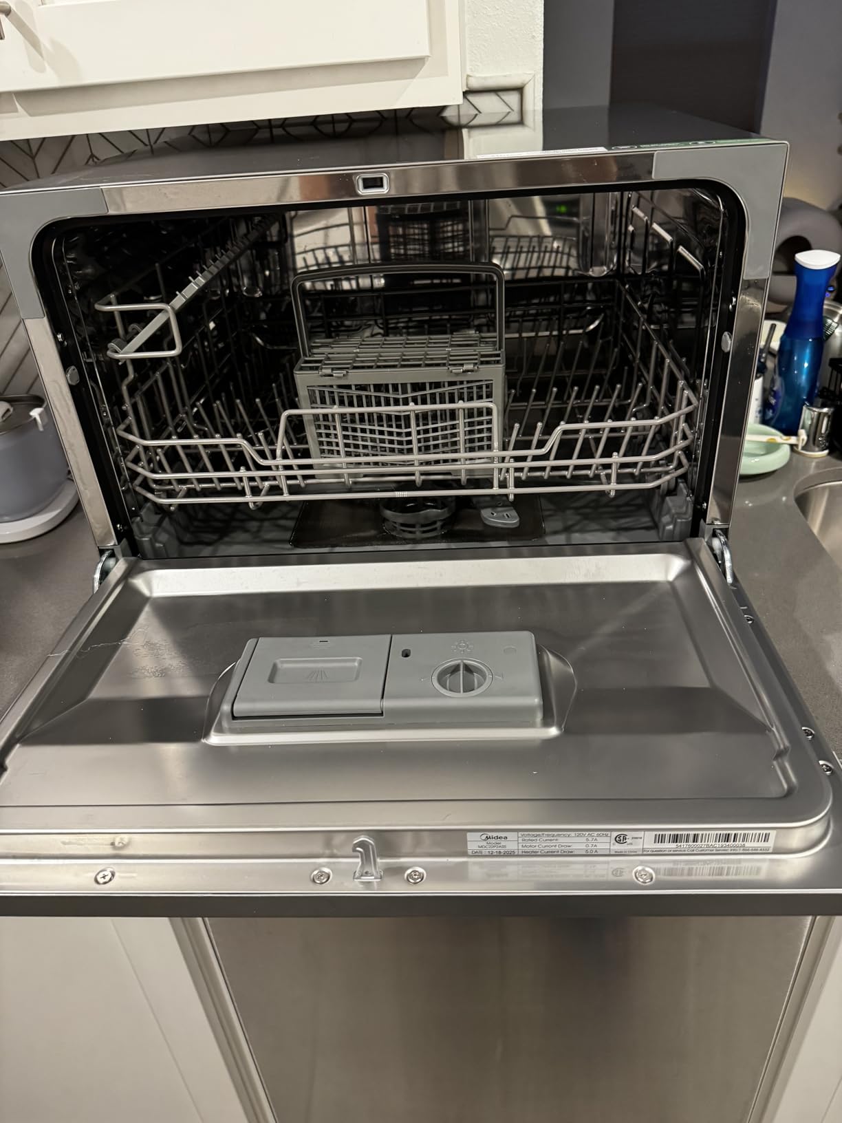 Midea Countertop Dishwasher Portable, 6 Place Settings, Energy Star | Mini Dishwasher with 6+2 Cycles, 52 dB Quiet & Compact, Perfect for Apartments, Dorms, or RVs, Silver customer photo 1