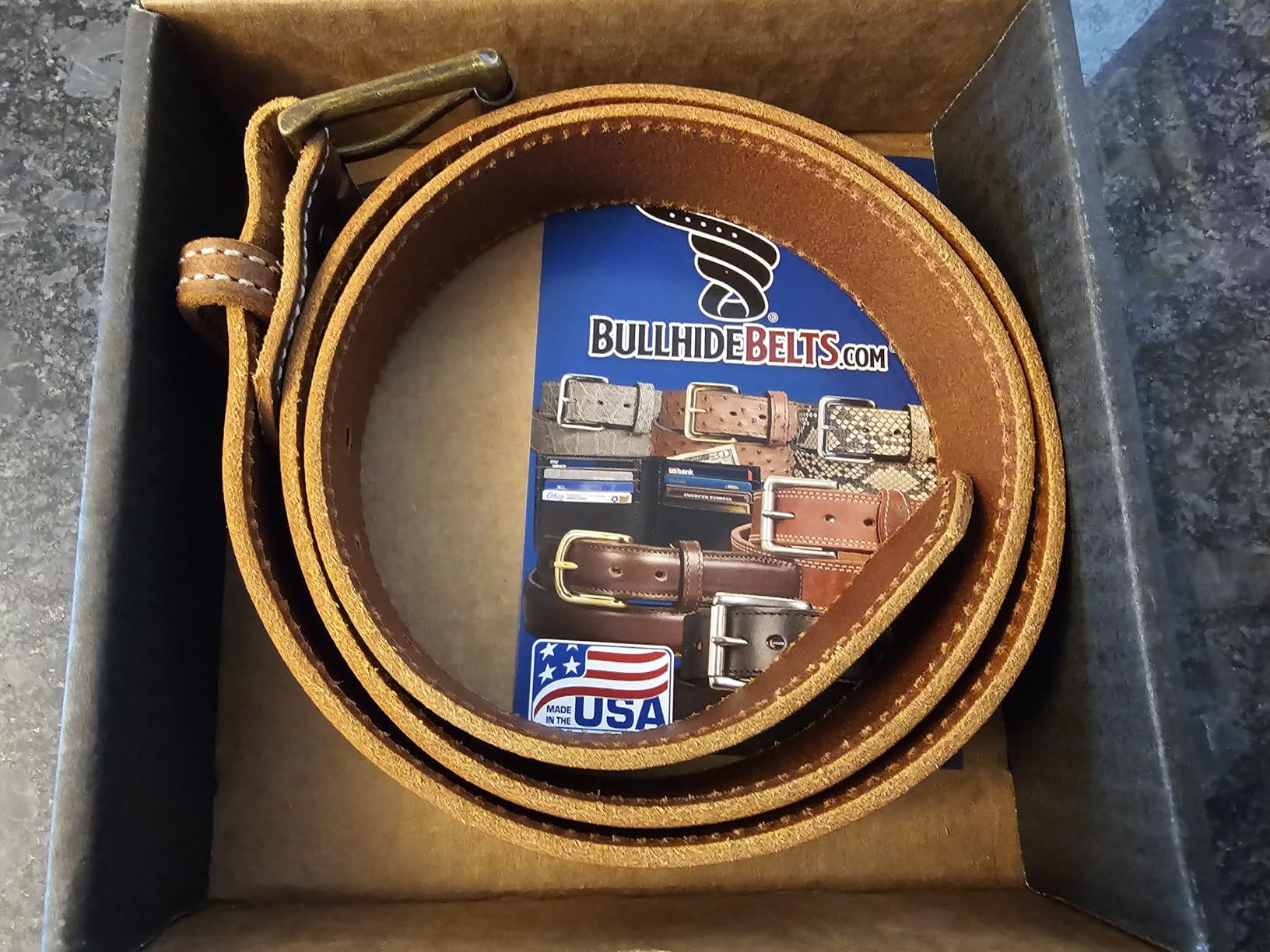 Bullhide Belts Mens USA Made Leather Belt for Casual 1.50