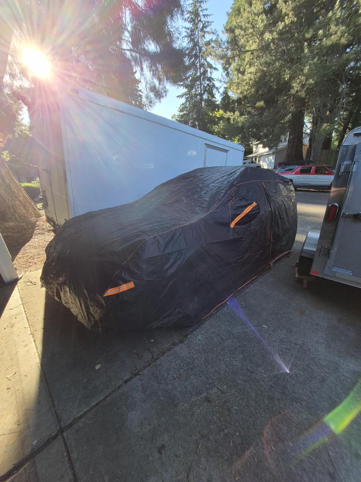 6 Layer Heavy Duty Car Cover Waterproof All Weather Protection with Cotton Liner, Full Exterior Outdoor Cover for Sun Rain Snow UV Protection, Fits Sedan 186-193 inchs customer photo 2