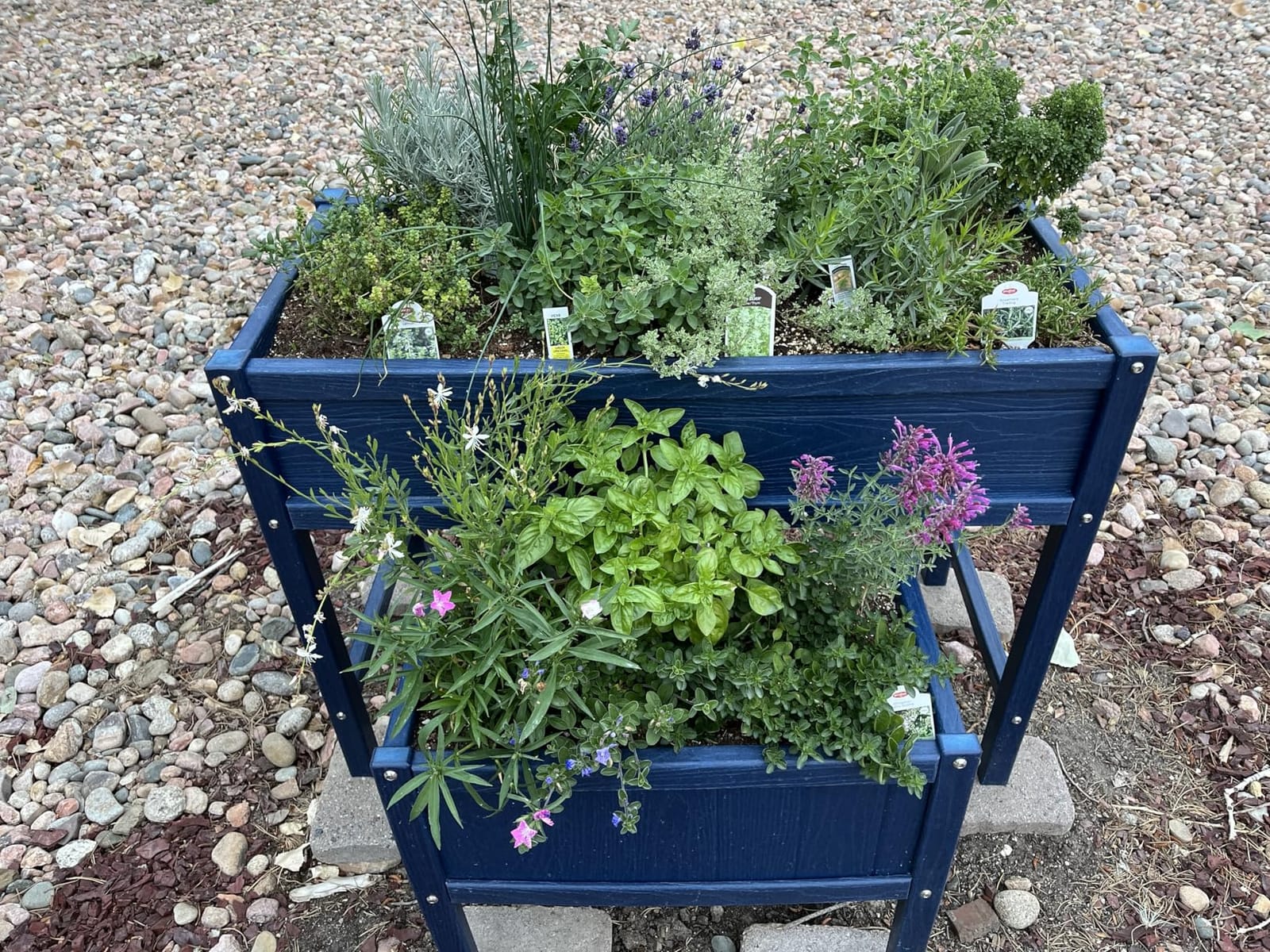 HDPE Raised Planter Box Outdoor, Rot-Resistant and Non-Cracking, Small Raised Beds for Gardening 29.5 * 14.4 * 9.8 in for Yard, Lawn, Outdoor Planter Boxes Rectangle with Drainage Holes Gray customer photo 2