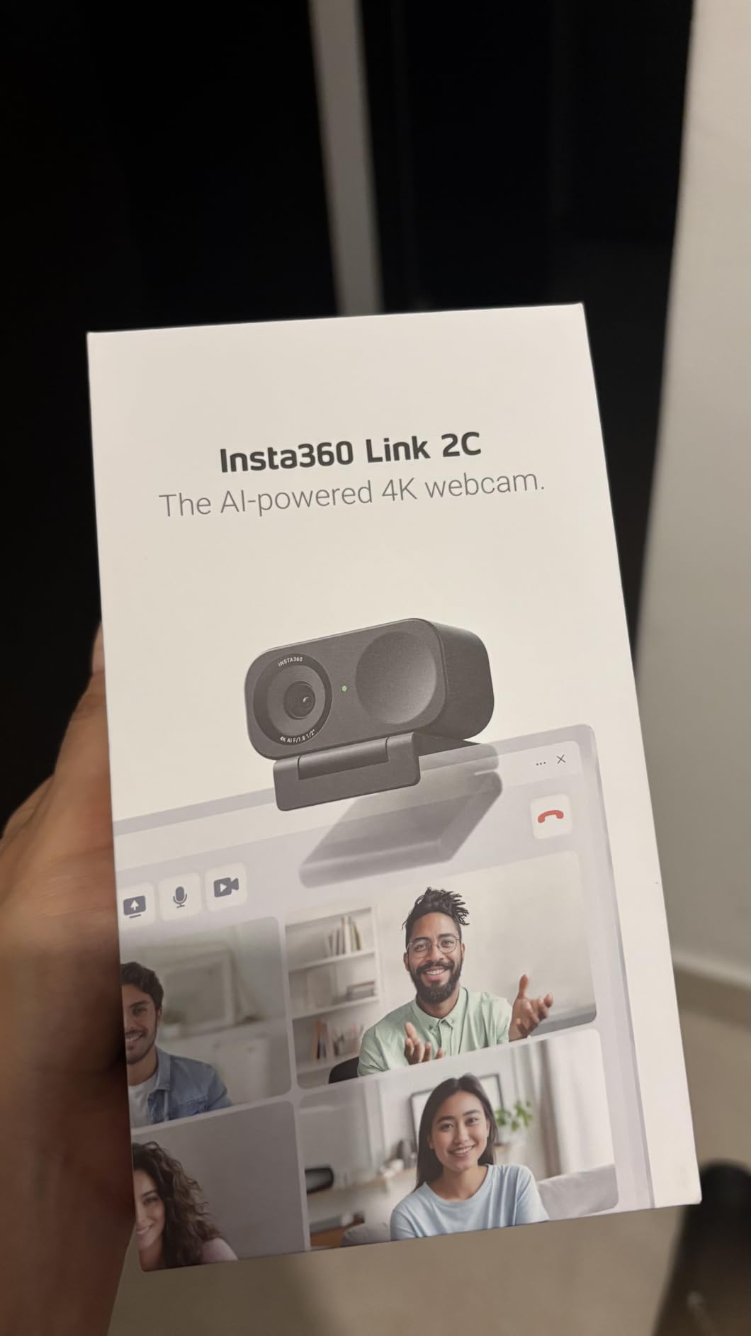 Insta360 Link 2C - 4K Webcam for PC/Mac, 1/2