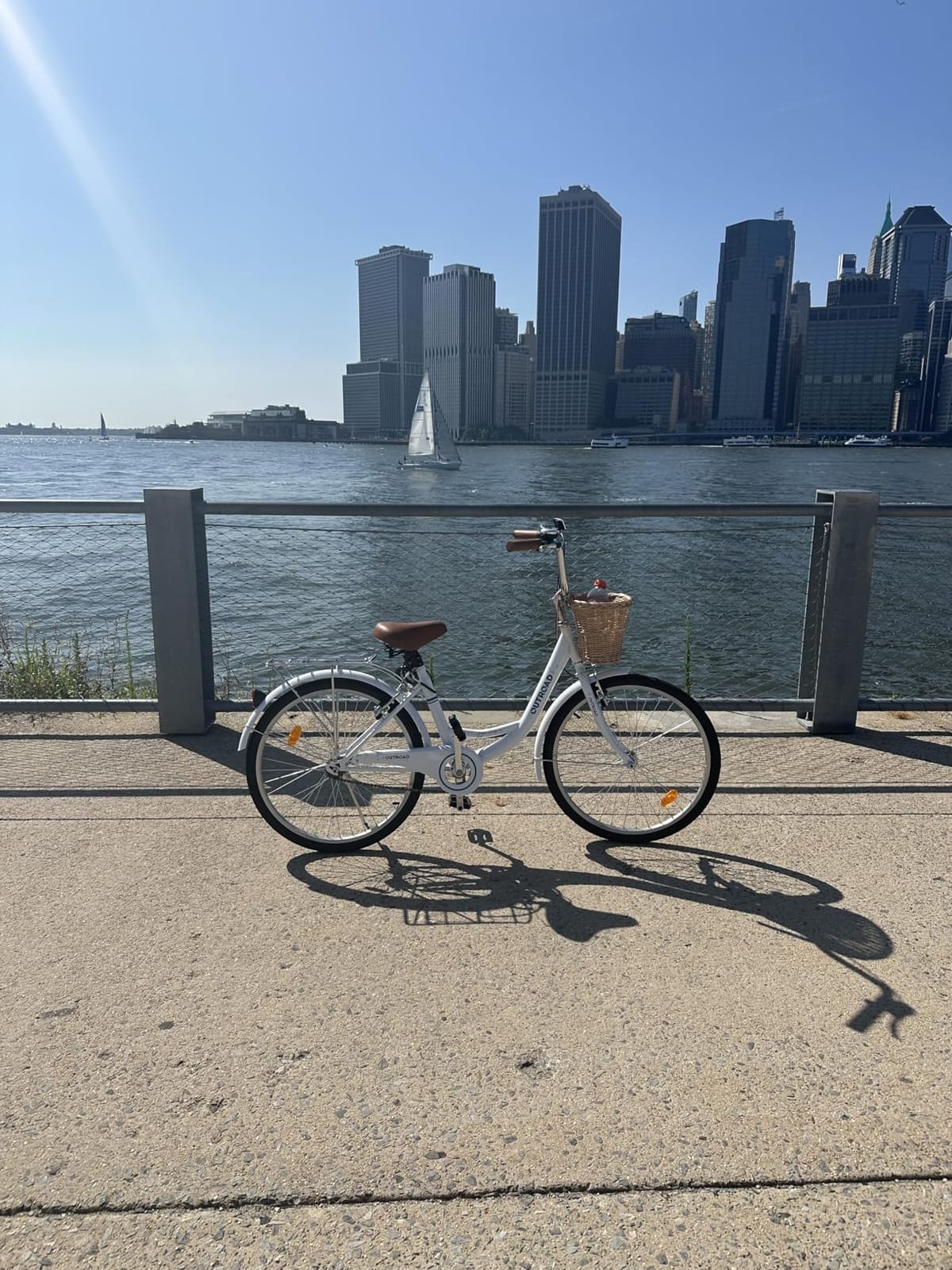 Outroad Beach Cruiser Bike, 24/26 inch Commuter Bicycle for Adult and Women, High-Carbon Steel Comfortable City Bikes with Rear Rack and Basket customer photo 2