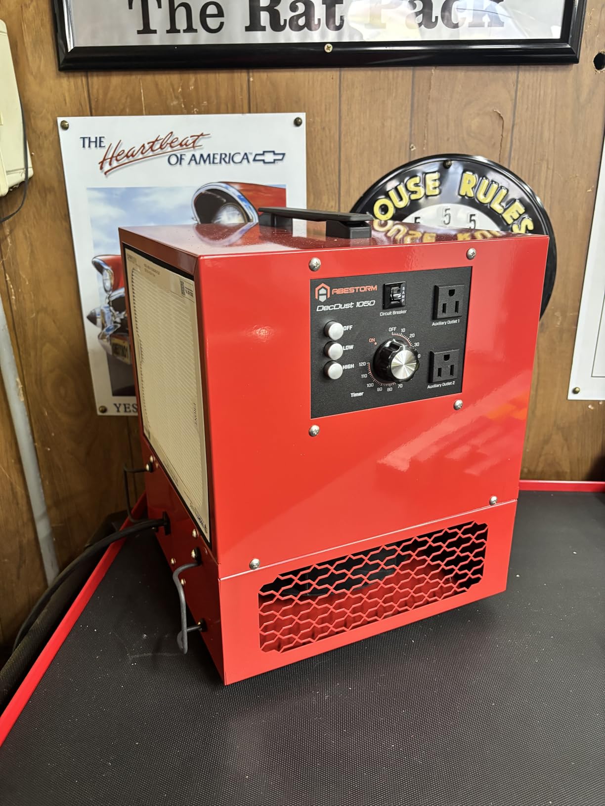 Abestorm Tabletop Dust Collector for Woodworking, Portable Intake Air Filtration Systems, Movable Air Filter with Timer Function, Ideal for Garage Works Shop and Room Renovations customer photo 2