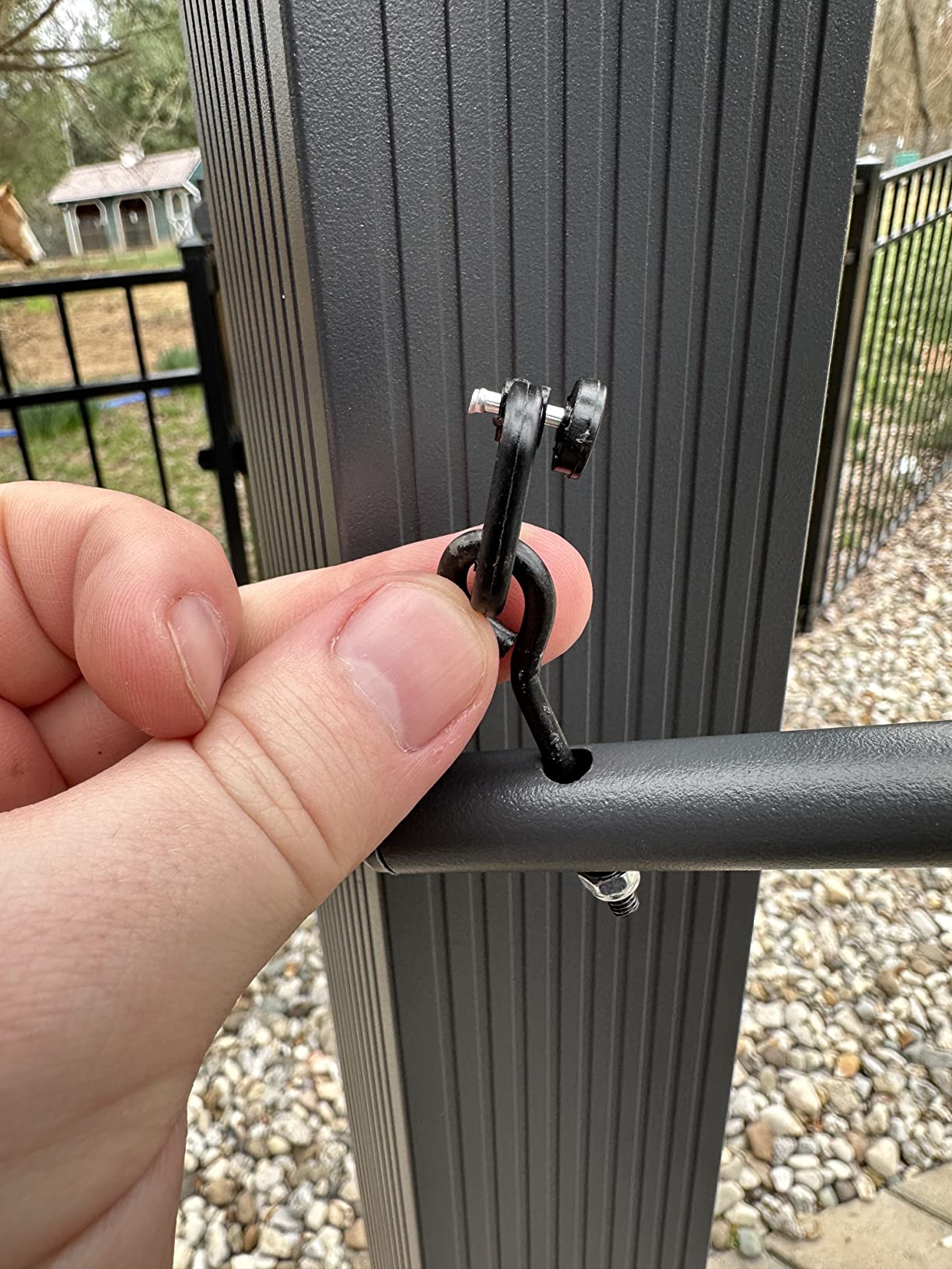HAPPATIO 10' X 13' Outdoor Retractable Pergola Canopy for Deck, Backyard, Patio, Aluminum Pergola with Sun Canopy, Includes Ground Studs and Expansion Screws (Grey) customer photo 2
