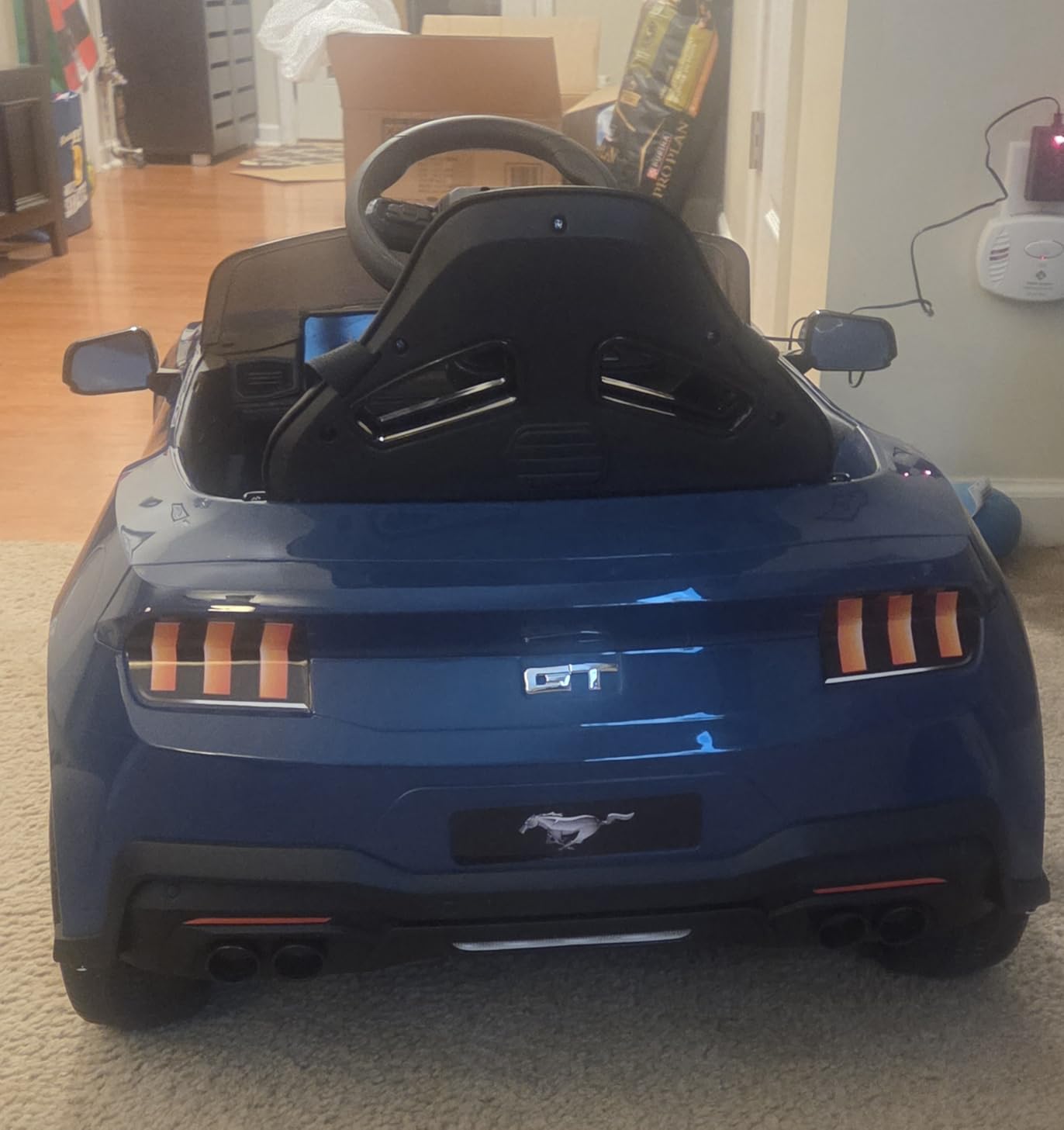 Best Choice Products Kids 12V Electric Ride On Car Officially Licensed Ford Mustang w/Parent Control, LED Lights, 2 Speeds, Bluetooth - Gray customer photo 2