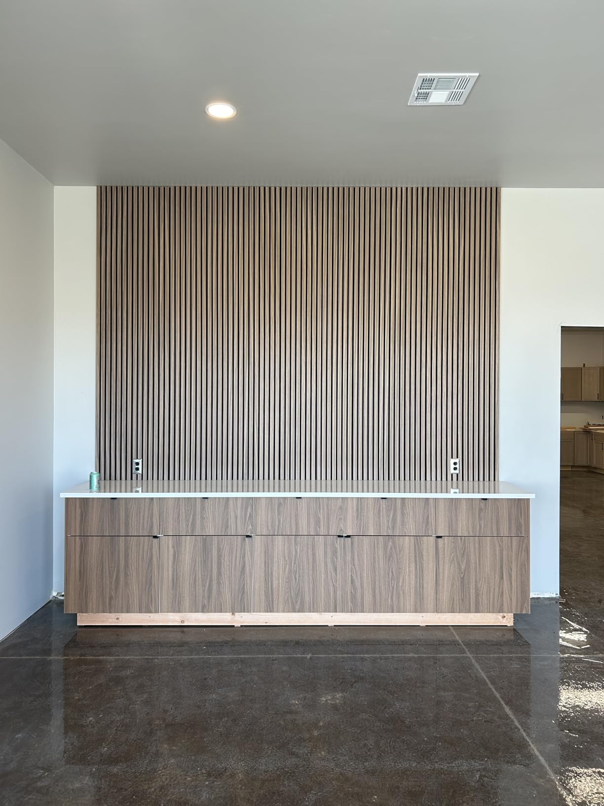 Avana Acoustic Wood Wall Panels - 93.2x11.25 Inch Panels - Rustic Walnut Acoustic Panels 4 PCs - Wall Panels For Interior Wall Decor customer photo 2