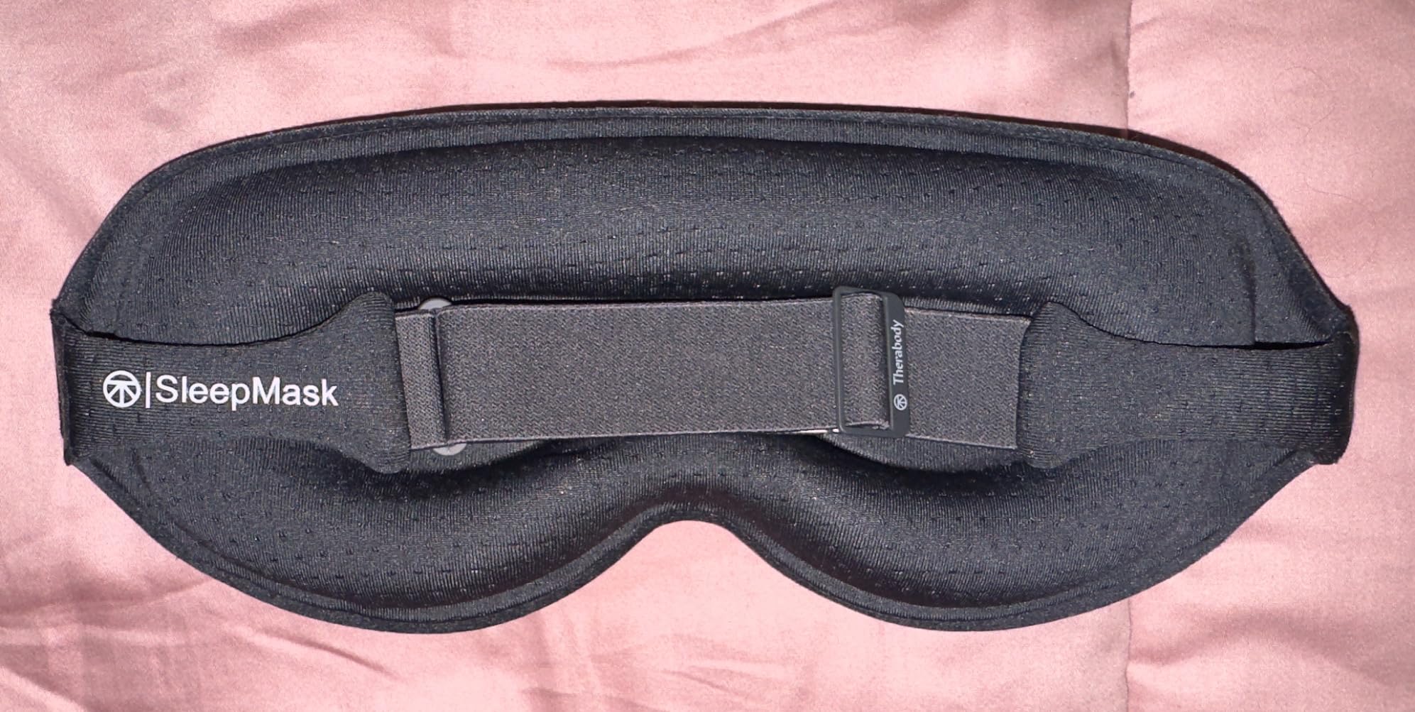 TheraGun Therabody Sleep Mask Ultra-Comfortable, 100% Blackout Sleep Eye Mask with Gentle Eye Massager Vibration for Stress Relief, Headache Relief & Self Care - Facial Massager for Women & Men customer photo 1