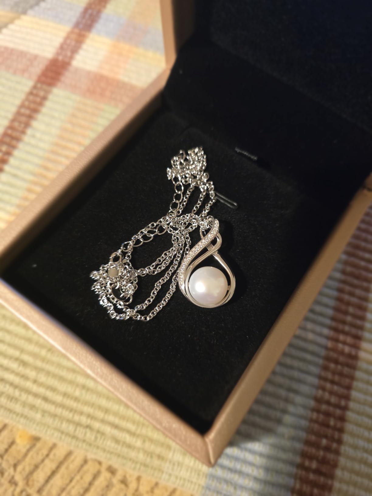 Gifts For Wife Wedding Anniversary - Mothers day gifts - AAA+ Real Pearl Necklaces For Women (18k Gold Plating 925 Sterling Silver) Mothers day necklace ideas Birthday Freshwater Pearl Necklace customer photo 1