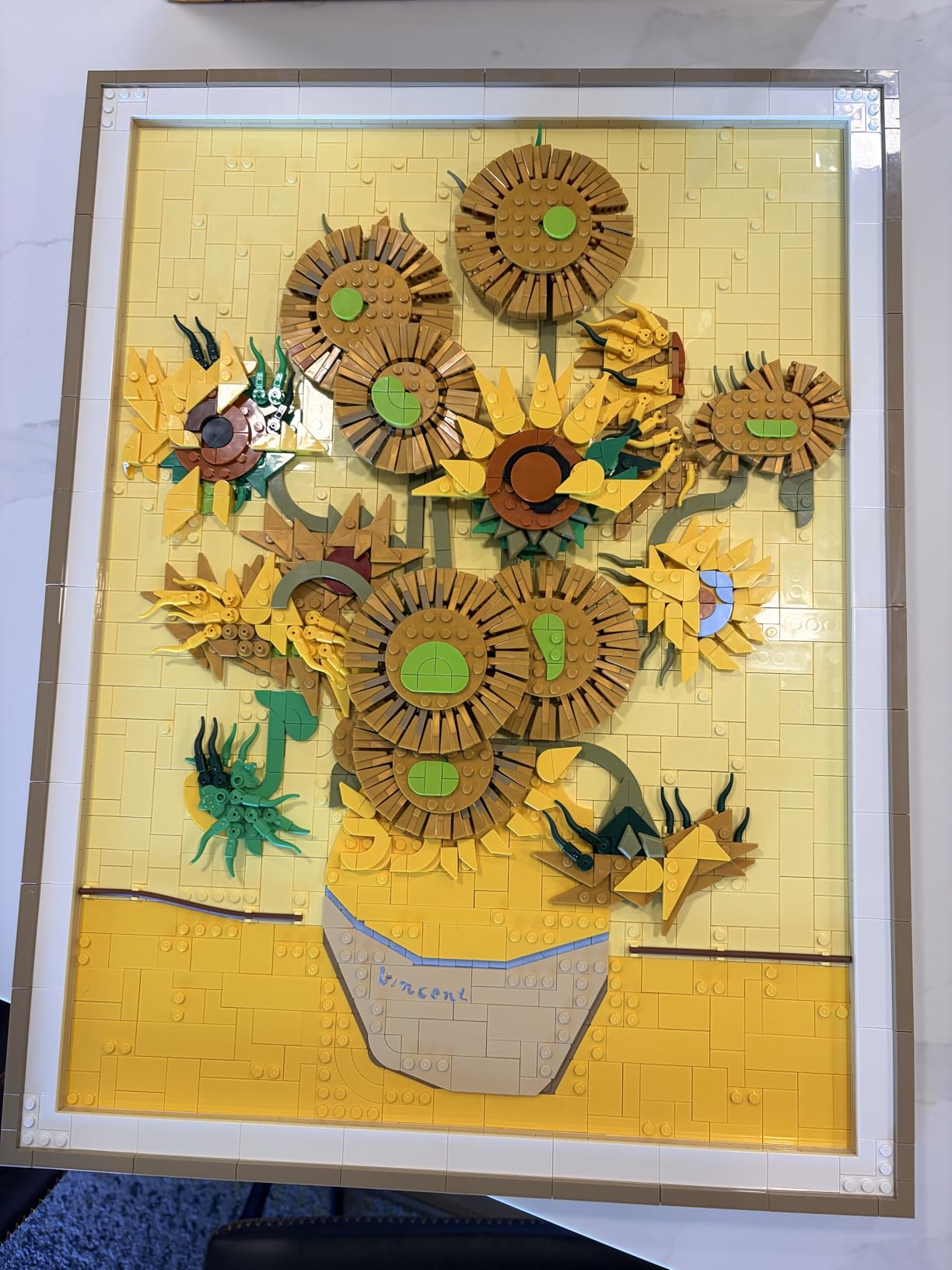 Art Vincent Van Gogh Sunflowers Building Set for Adults - Home Decor Idea - Brick Built Painting - Gift for Birthdays - 31215 customer photo 1