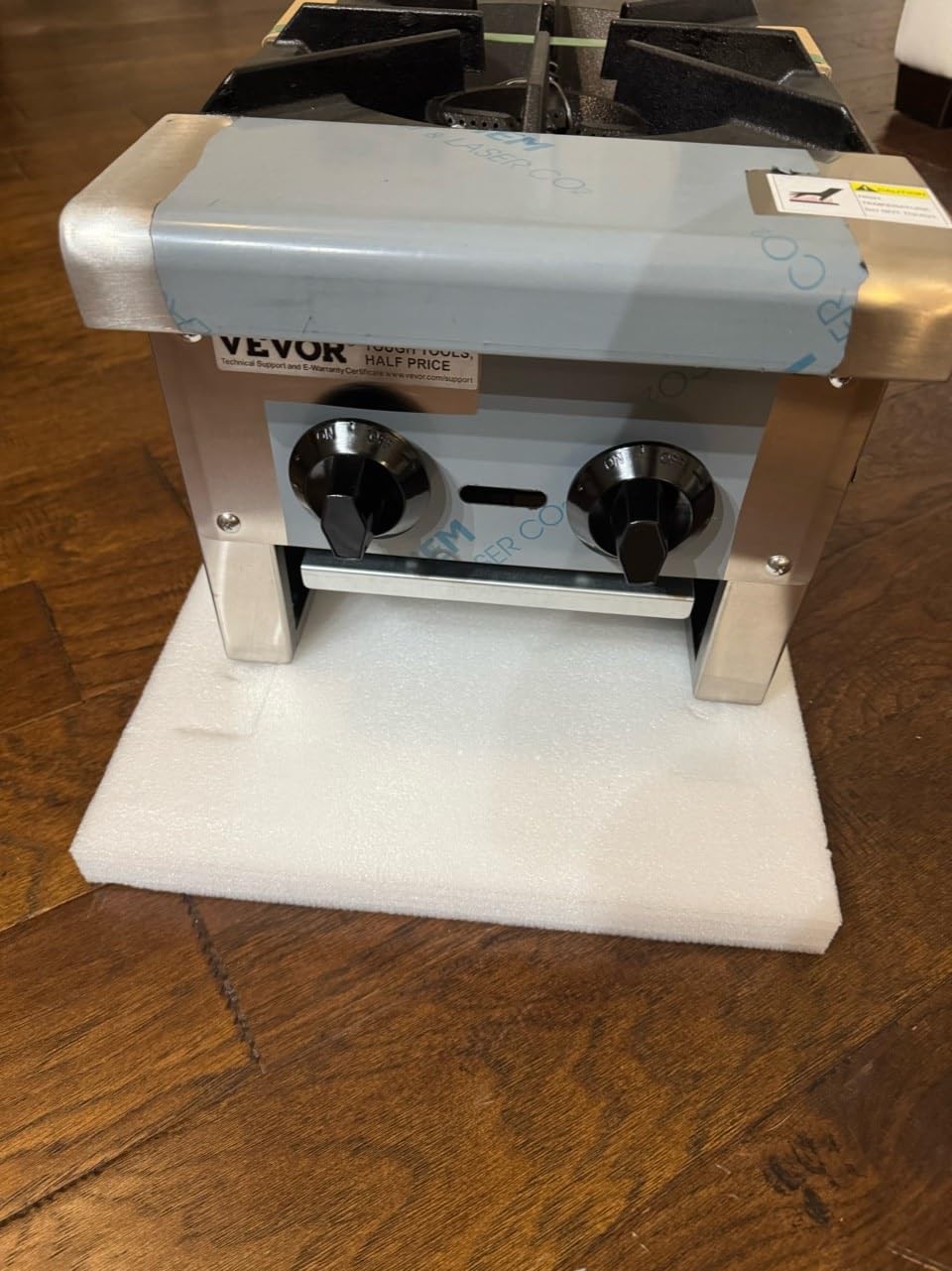 VEVOR Commercial Gas Stove with 2 Burners, Propane and Natural Gas Countertop Cooking Stove Range, Stainless Steel Gas Hot Plate, Commercial Cooking Equipment for Restaurant, 56,000 BTU customer photo 2