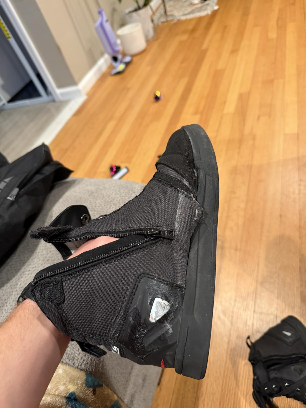 KEMIMOTO Motorcycle Shoes for Men Thick Heel Protection Layer | Features: Shoelace-pocket, Anti-slip, Comprehensive protection, All-seasons | Materials: Rubber, Canvas, Microfiber customer photo 1
