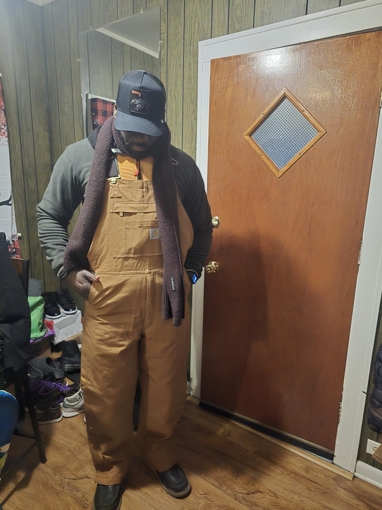 Carhartt Men's Firm Duck Insulated Bib Overall customer photo 2