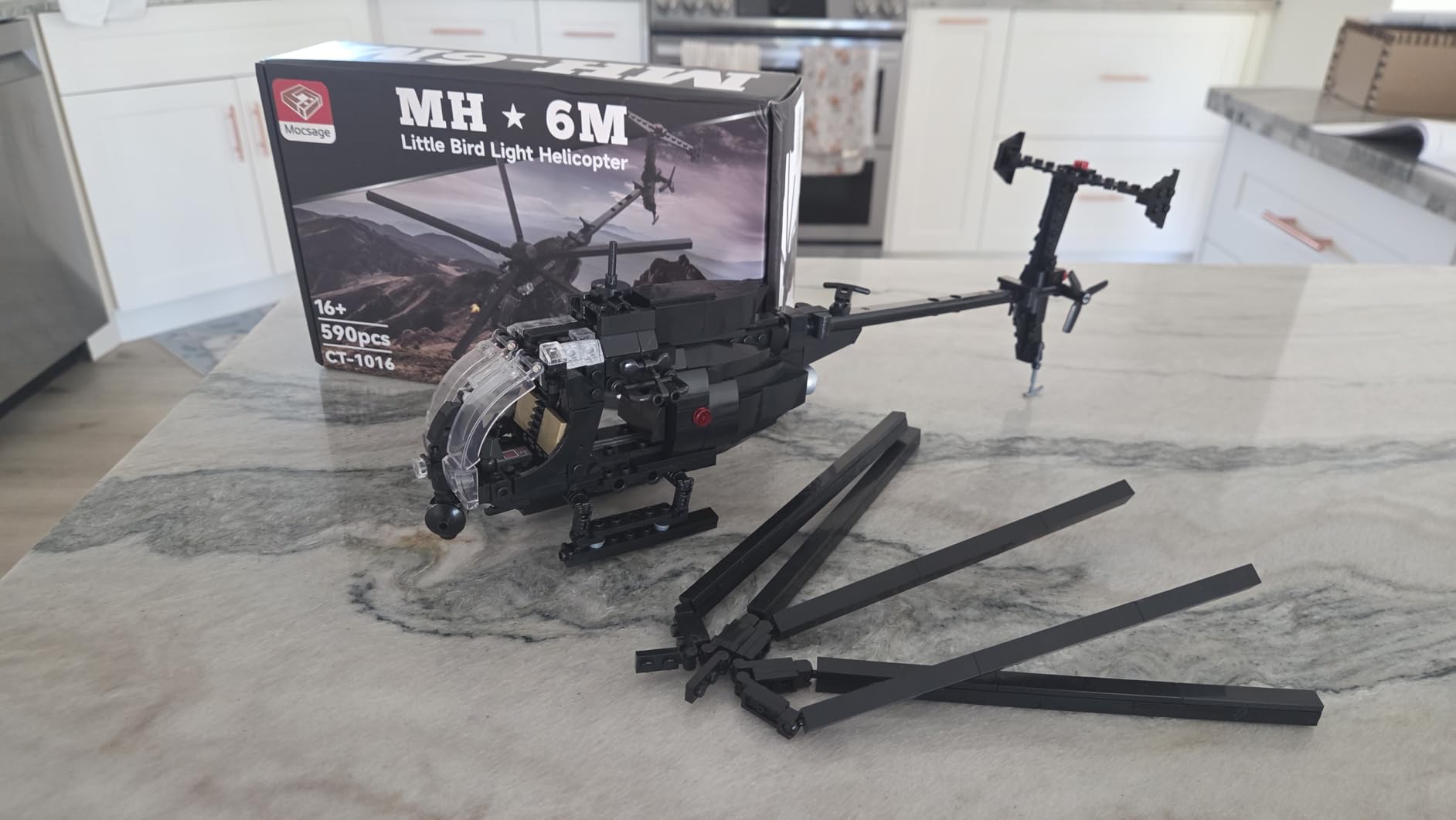 MH-6 Little Bird Helicopter Building Blocks Set, MOC-88275, 608 Pieces | Military Display Model, Creative Building Project, for Adult Builders and Helicopter Collectors customer photo 1
