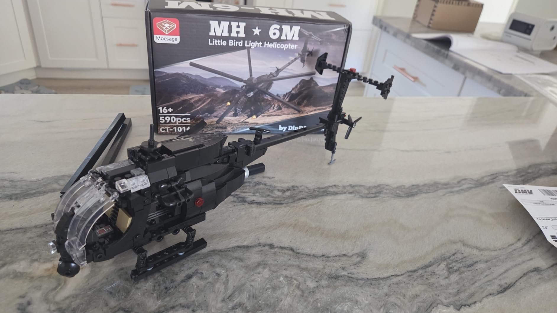 MH-6 Little Bird Helicopter Building Blocks Set, MOC-88275, 608 Pieces | Military Display Model, Creative Building Project, for Adult Builders and Helicopter Collectors customer photo 2