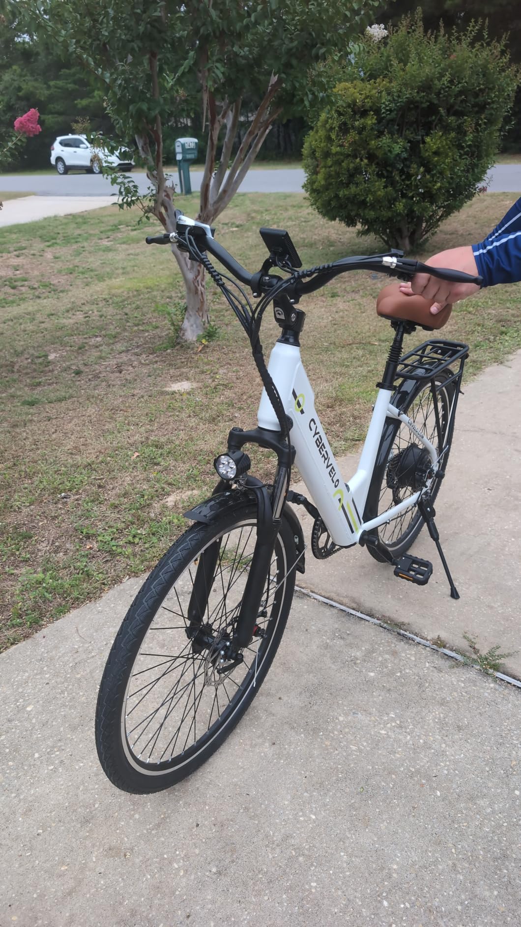 Cybervelo 750W Peak Electric Bike for Adults, up 80 Miles Removable Battery Ebike, 26