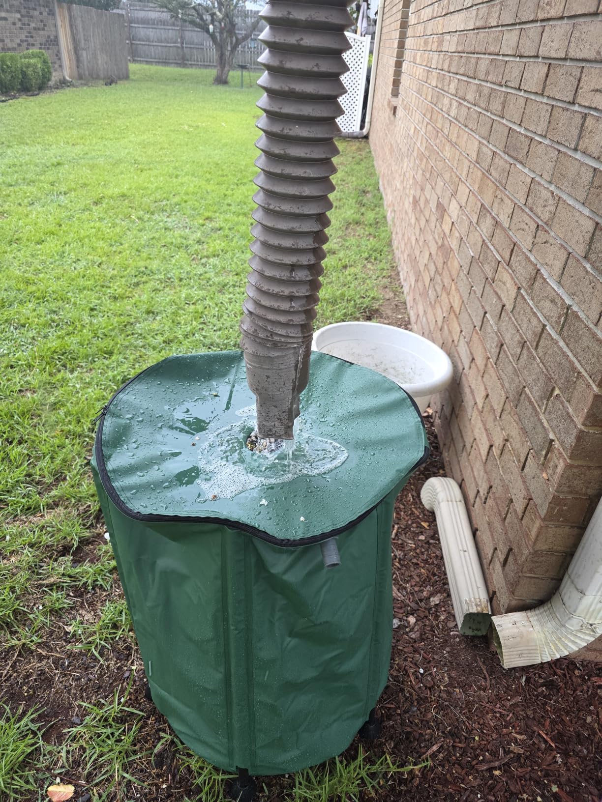 Collapsible Rain Barrel Water Storage Containers-53 Gallon Portable Rainwater Collect System Water Tank to Collect Rainwater from Gutter Downspout Water Catcher with Spigots,Filter&Overflow Kits customer photo 1