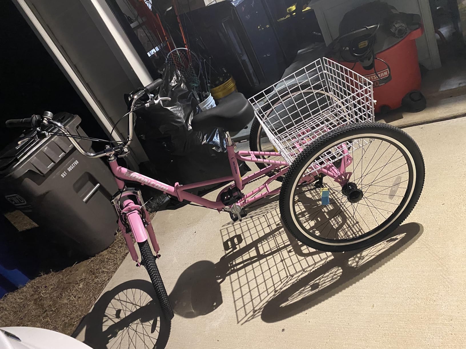 MOPHOTO Adult Folding Tricycle, Foldable 3 Wheel Bike for Seniors, 20/24/26 in, 7-Speed, Large Cargo Basket customer photo 2