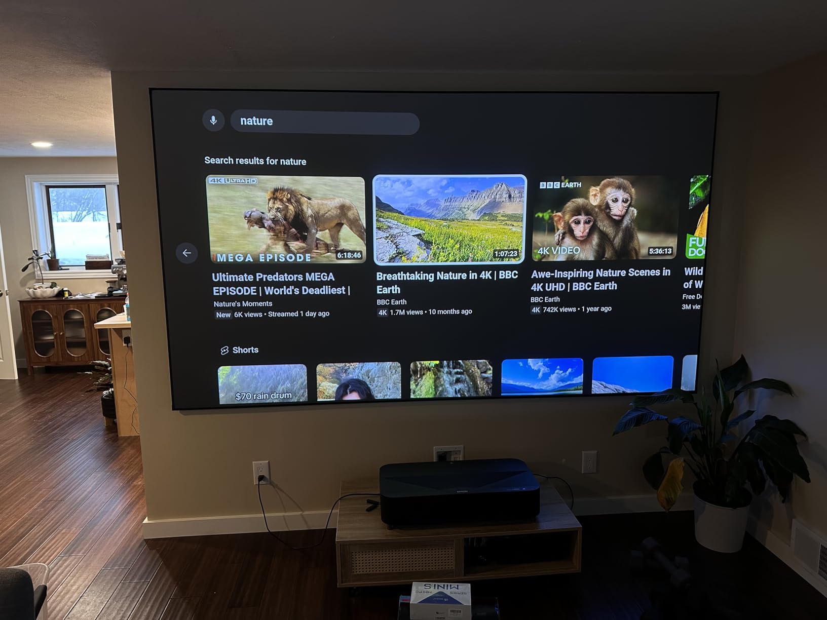 NothingProjector ALR Screen for Ultra Short Throw Projector, 120 inch | 95% Ambient Ceiling Light Rejecting, 4K/8K UHD Active 3D, Fixed Frame 16:9, Wall Mount Anti Daylight UST, Black Series NothPJ customer photo 2