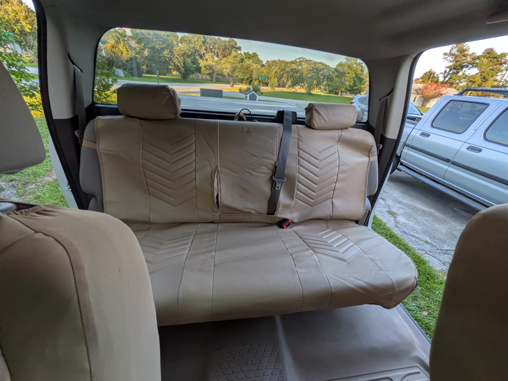 CAR PASS 3D Foam Faux Leather Seat Covers Full Set, Luxury Universal Fit (All Black) customer photo 1
