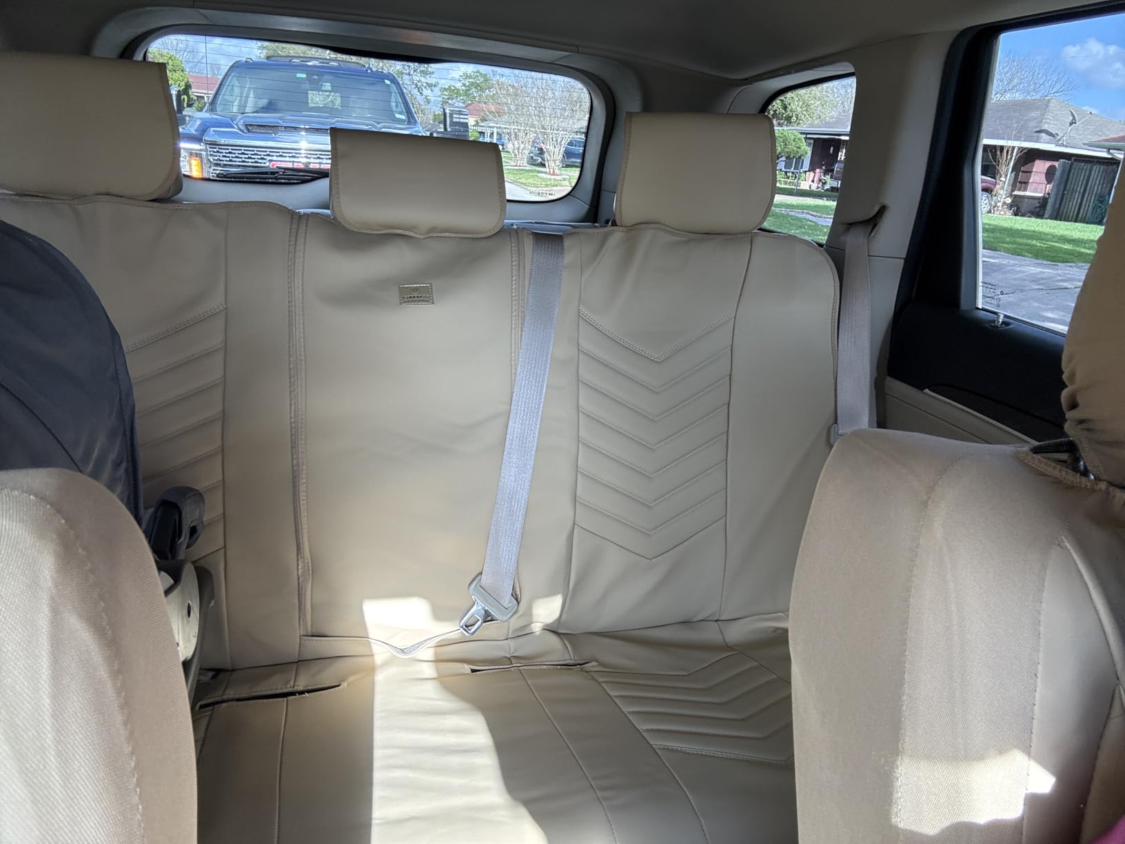 CAR PASS 3D Foam Faux Leather Seat Covers Full Set, Luxury Universal Fit (All Black) customer photo 2