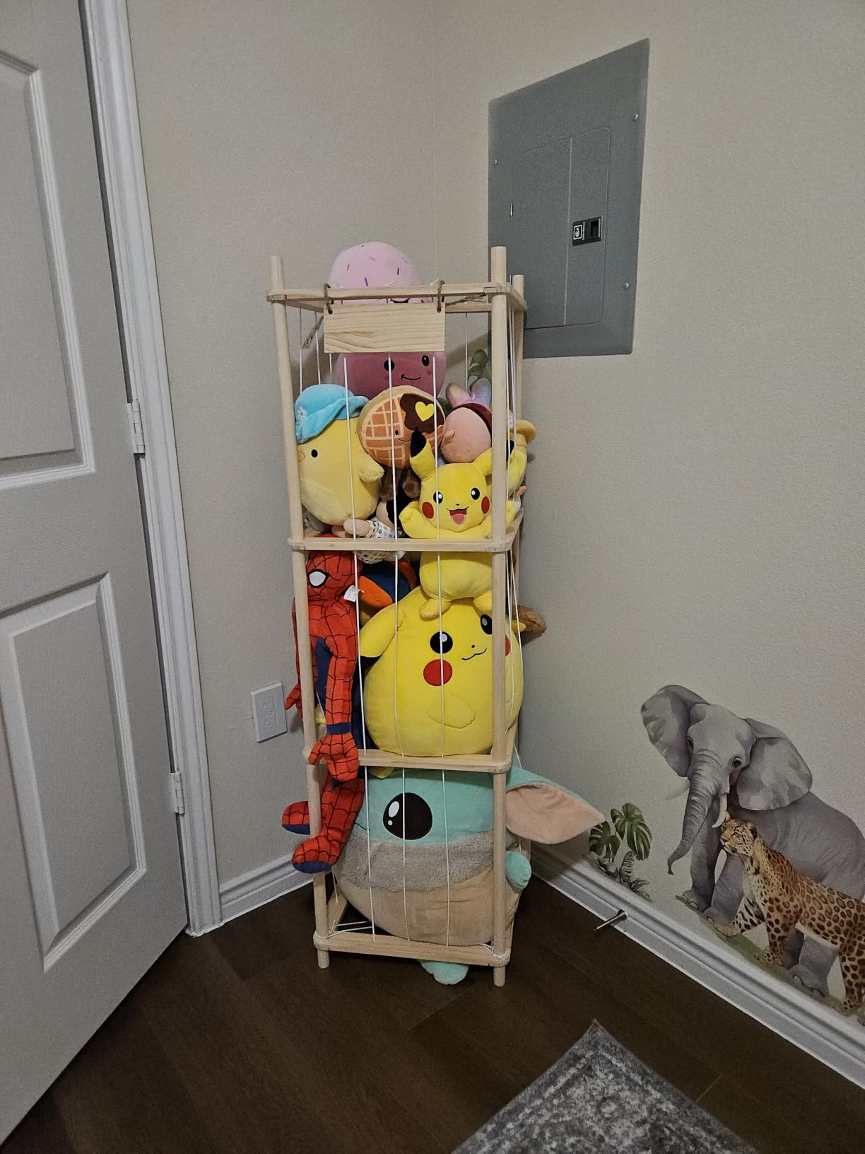 Woodure Stuffed Animal Storage & Organizer, Wooden Cute Zoo Toy Holder for Toddler Rooms, Playrooms & Bedrooms customer photo 2