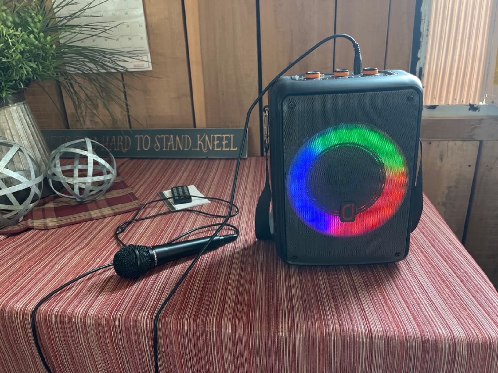 Karaoke Machine with 2 Zero Delay Mics for Adults, Karaoke Set for Parties | Support Karaoke Mode,MIC Priorit, Automatic Bass & Treble Adjustment,Support TV Connectivity for Parties,Events,BBQs customer photo 2