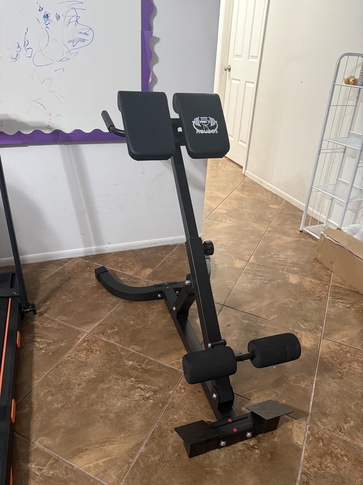 Roman Chair Hyper Back Extension Machine, Adjustable for Home Gym | Foldable Hyperextension Bench, 300LB Capacity, Steel Frame, 5-Pos Angle/8-Pos Thigh Pad, Back & Core, Non-Slip Footplate customer photo 1