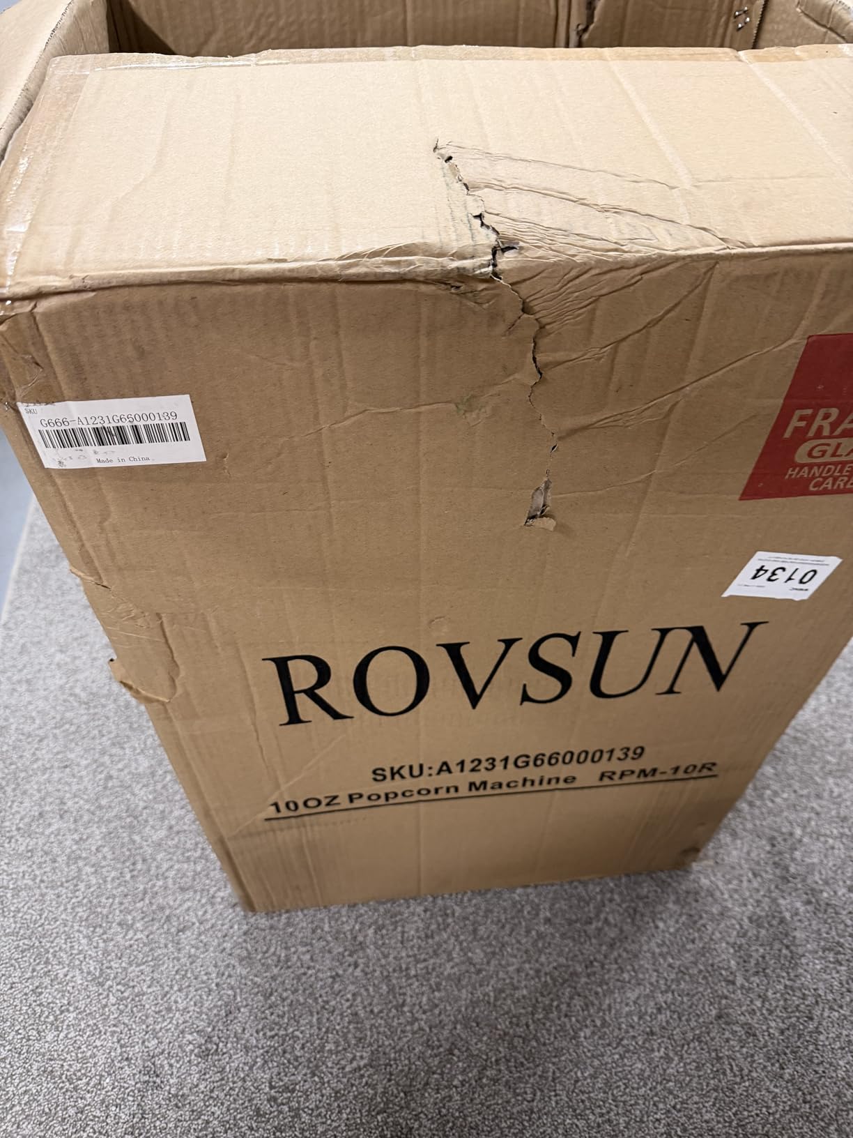ROVSUN Commercial Popcorn Machine with 10 Ounce Kettle Makes Up to 4 Gallons, Theater Style Popper Countertop Popcorn Maker w/Stainless Steel Scoop, Oil Spoon & 3 Popcorn Cups, ETL Certified, Red customer photo 1