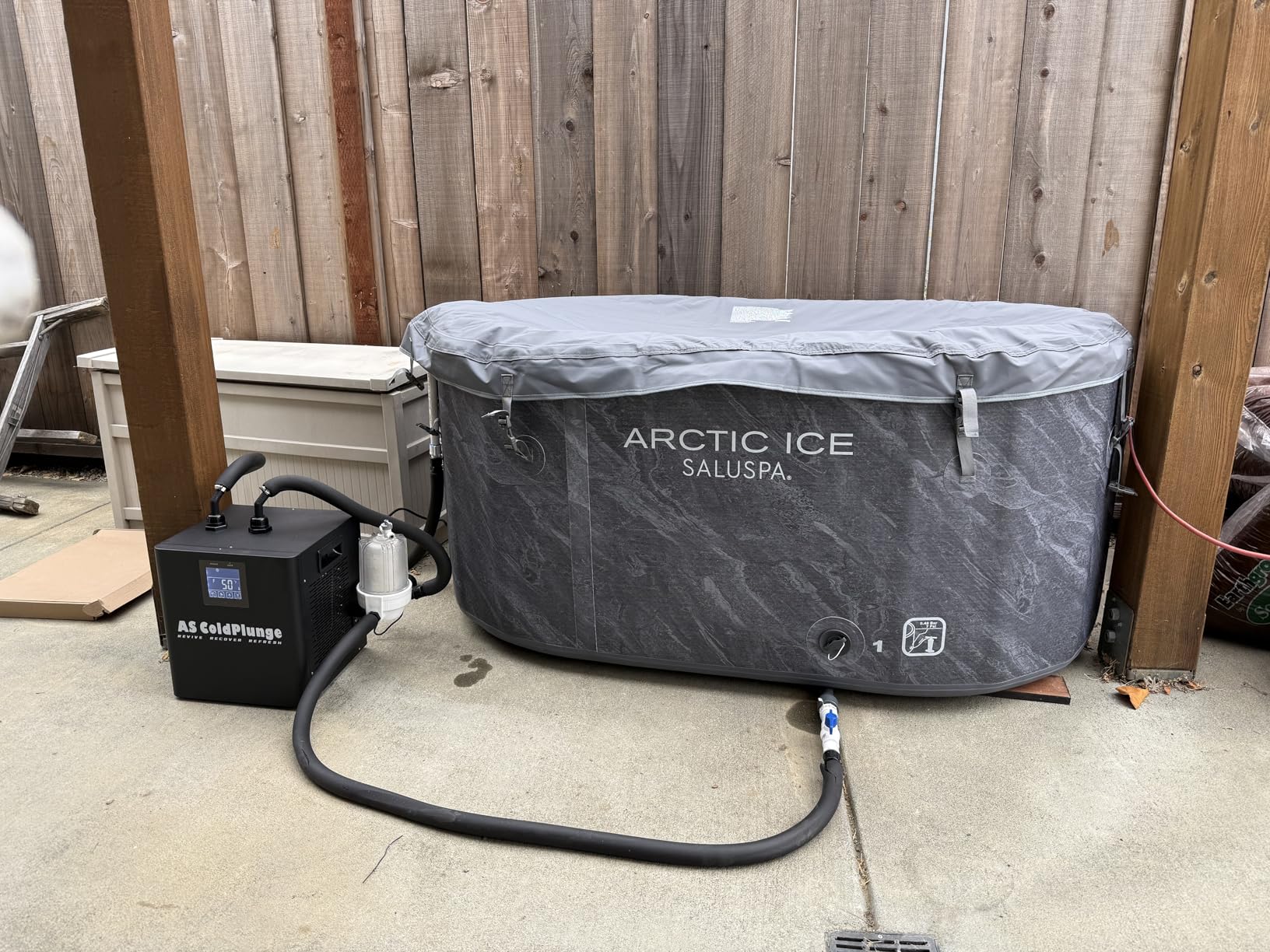 1/3 HP Cold Plunge Chiller for Ice Bath & Home Cold Therapy | External Filter & Pump, 42℉ Cooling, Quiet 24/7 Efficient Water Chiller, Insulated Hoses, Submersible Pump, Fits for Any Tubs customer photo 1