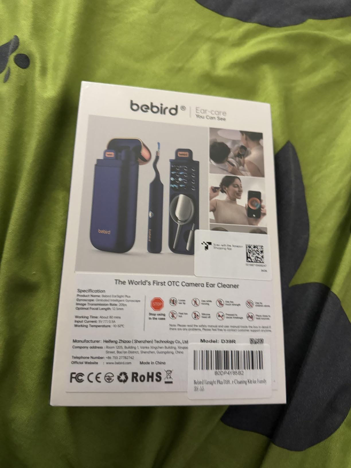 Bebird D39R Ear Wax Removal: Ear Camera with Storage Case & Painless Tweezers, 12 Earwax Removal Tips, Anti-Insert Guard (Blue) customer photo 1