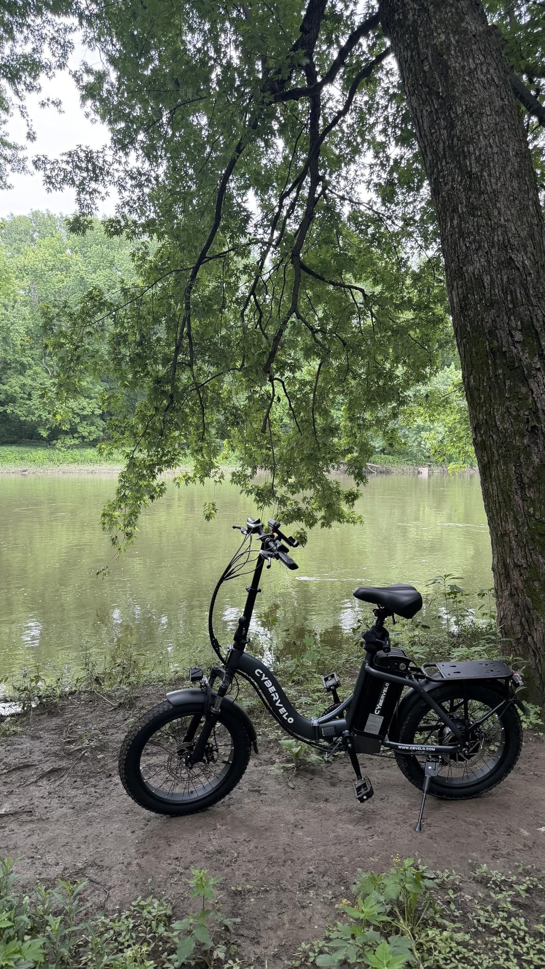 Cybervelo 750W Folding Electric Bike, 48V 20.8AH/50AH Large Removable Battery E-Bike, 80 Miles Max Range, 20