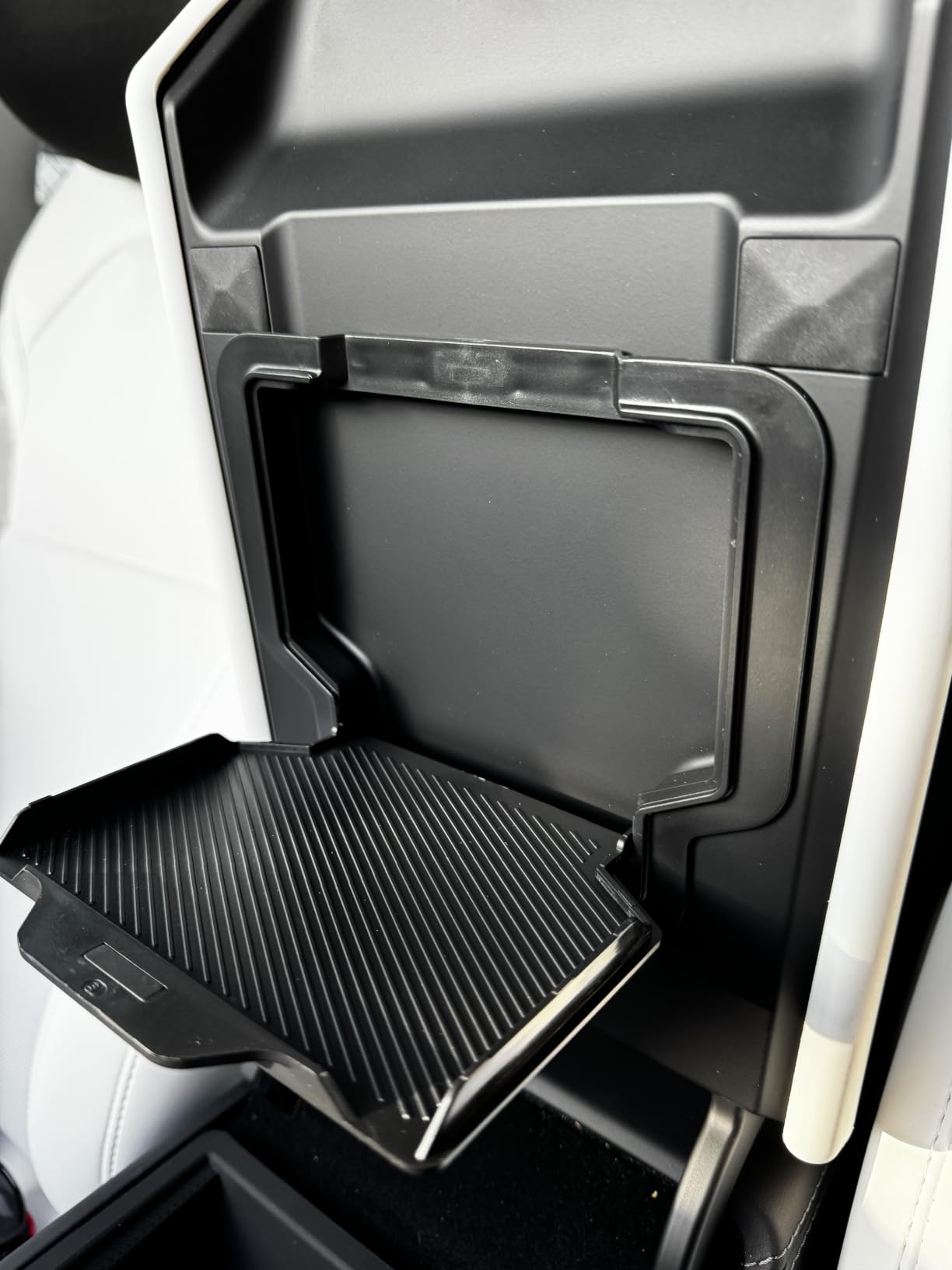 for 2026 Tesla Model Y/3/YL Accessories Console Organizer 4PCS Black | Fits Tesla 2025 2026 Model Y/YL (Premium Performance) & 2024-2026 Model 3 Console Storage Double-Layer Tray, Smooth Sliding customer photo 1