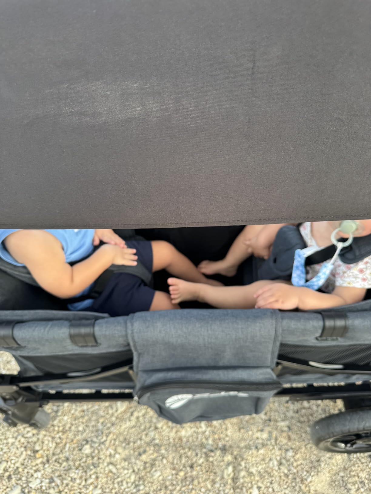 Sekey Wagon Stroller for 2 Kids, Luxury 4-in-1 Stroller Wagon - Premium Quality with Convertible Seats, Adjustable Push Handles, Removable Canopy, Cup Holder, Snack Tray & Cooler, US Certified. customer photo 2