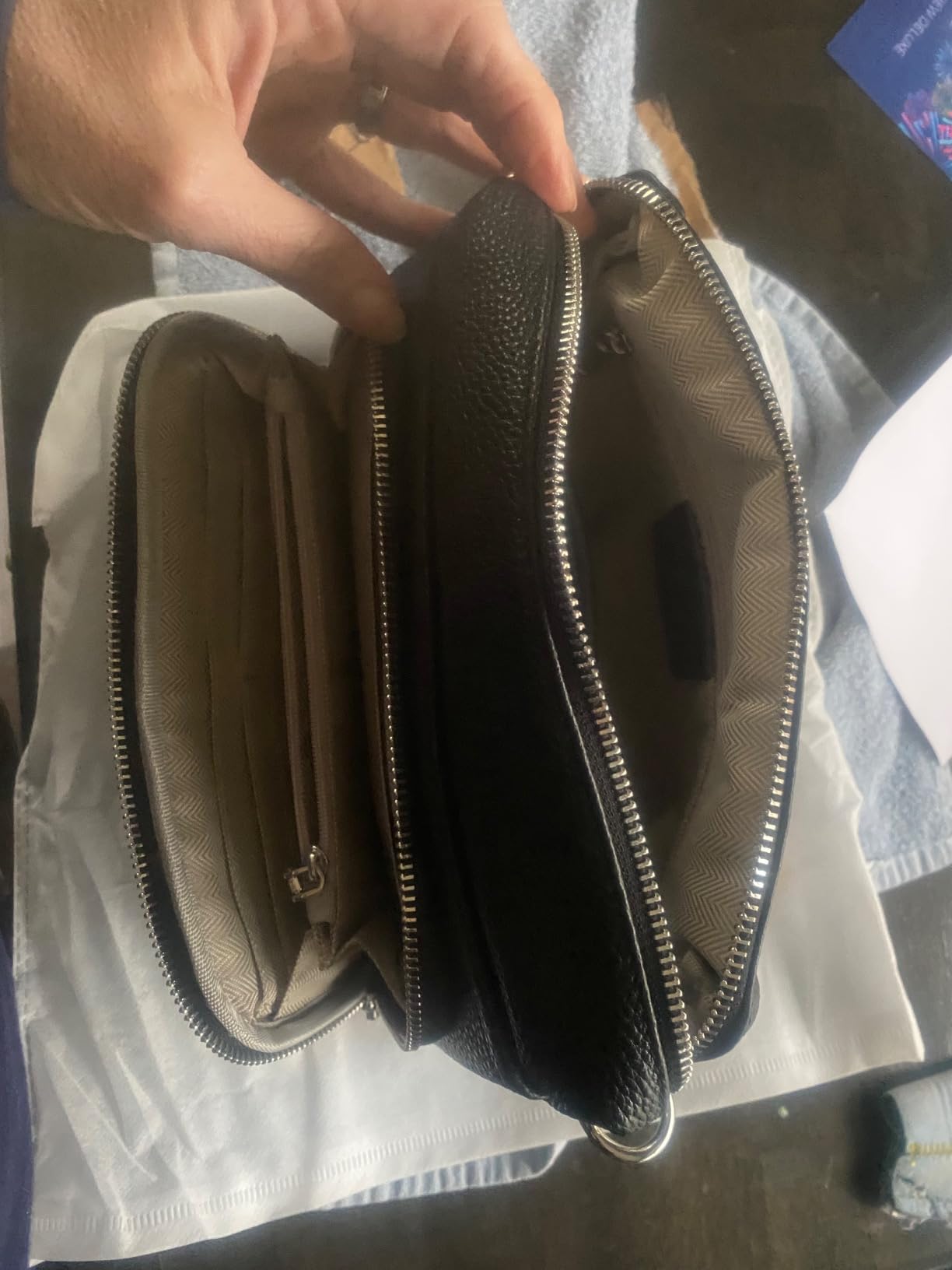 befen Genuine Leather Crossbody Bags for Women Leather Wallet Travel Purse | Real Leather, Purse with Built in Wallet, RFID Blocking Card Slots, Crossbody Bag with Wallet, Detachable Shoulder Strap customer photo 1